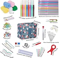 Vista 2 de Pnytty Kit de Ganchillo para Principiantes Adultos, Kit de Tejido de Inicio de 107 piezas Incluye Hilo de Ganchillo, Ganchos de Ganchillo