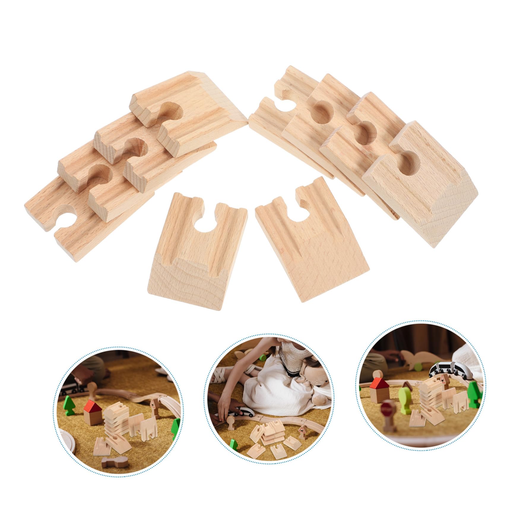 ibasenice 40stücke Teiliges Holzschienen Zubehör Für Holzeisenbahnen Flexibles Gleis Layout Für Kreatives Spielen Kompatibel Mit Gängigen Marken Fördert Handwerkliche Fähigkeiten Und
