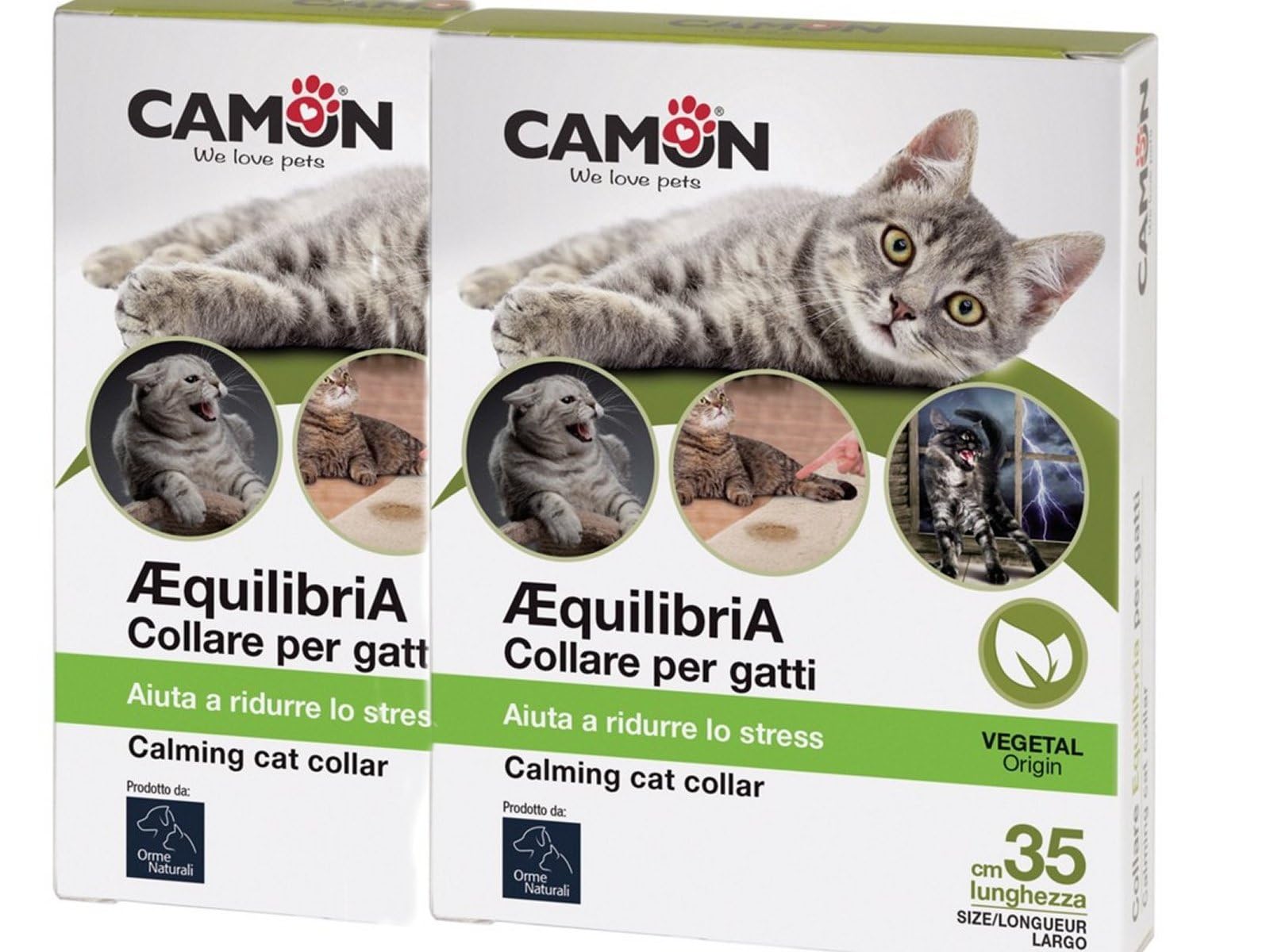 ULISSE Camon Collare Equilibria per Gatti Aiuta a ridurre Lo Stress del Tuo Gatto. Offerta Bipack