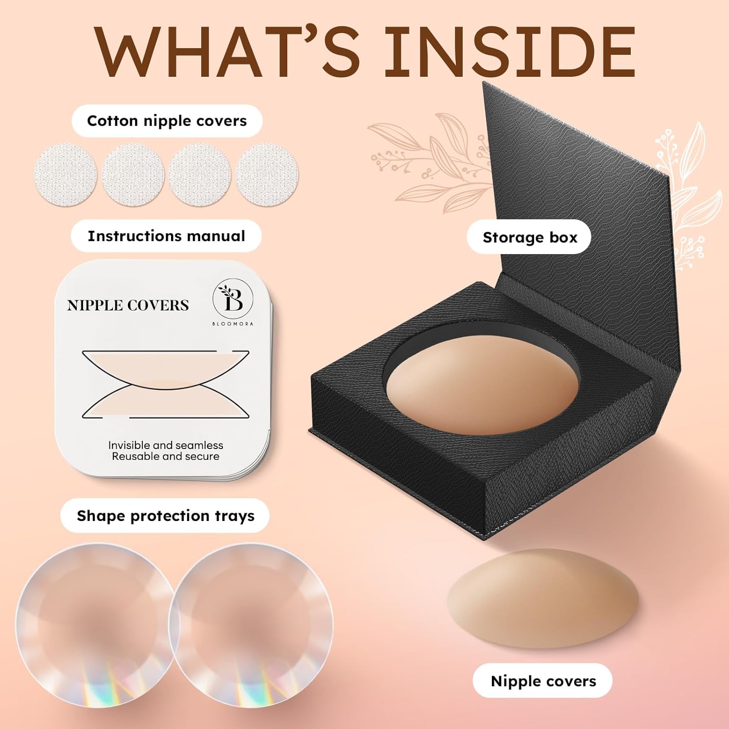 Nipple Covers for Women – Reusable Sticky Silicone Nipple Pasties with Travel Case – Seamless, Adhesive & Invisible - Image 7