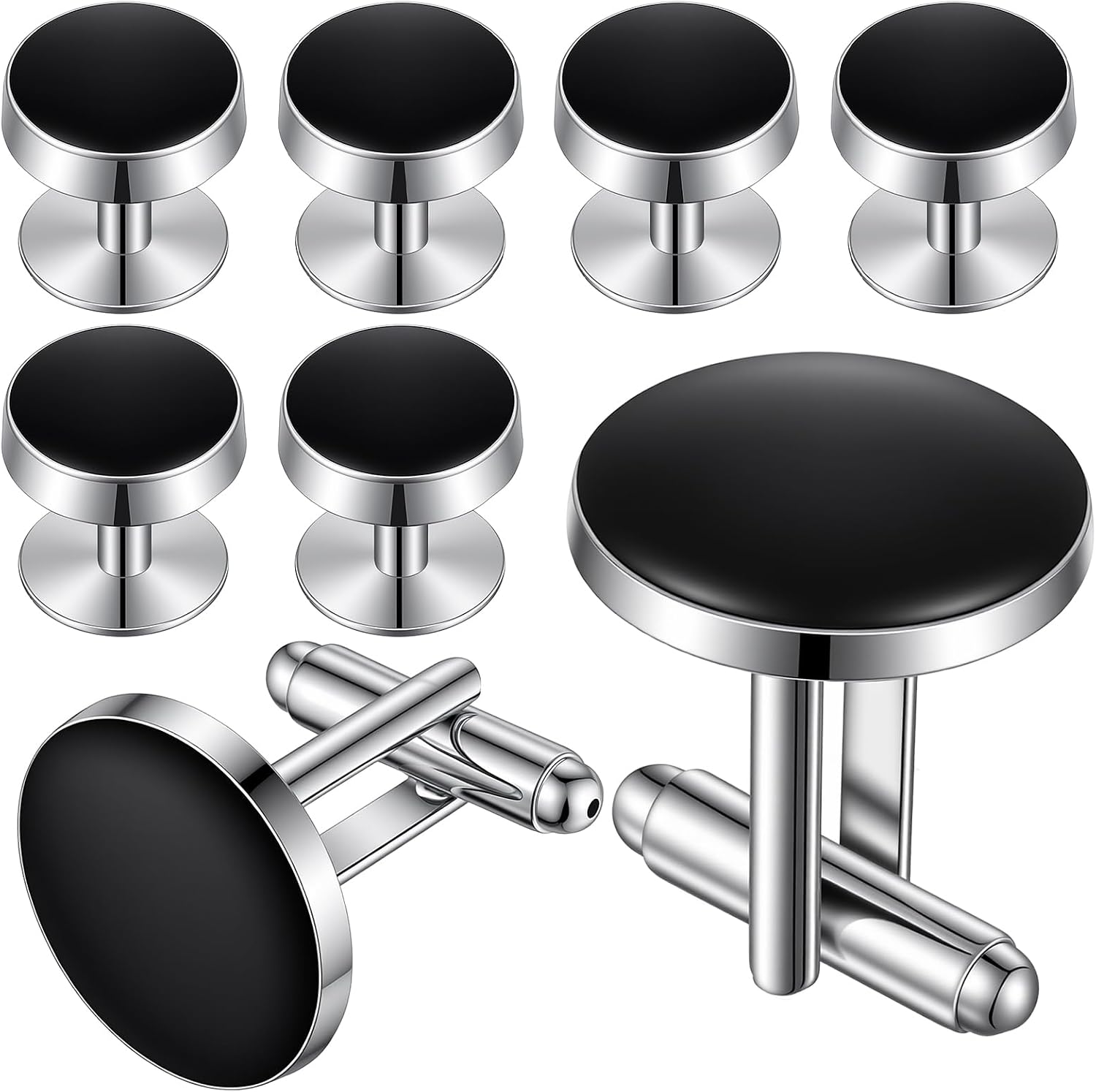 Set de 8 Mancuernillas para Hombre en Aleación