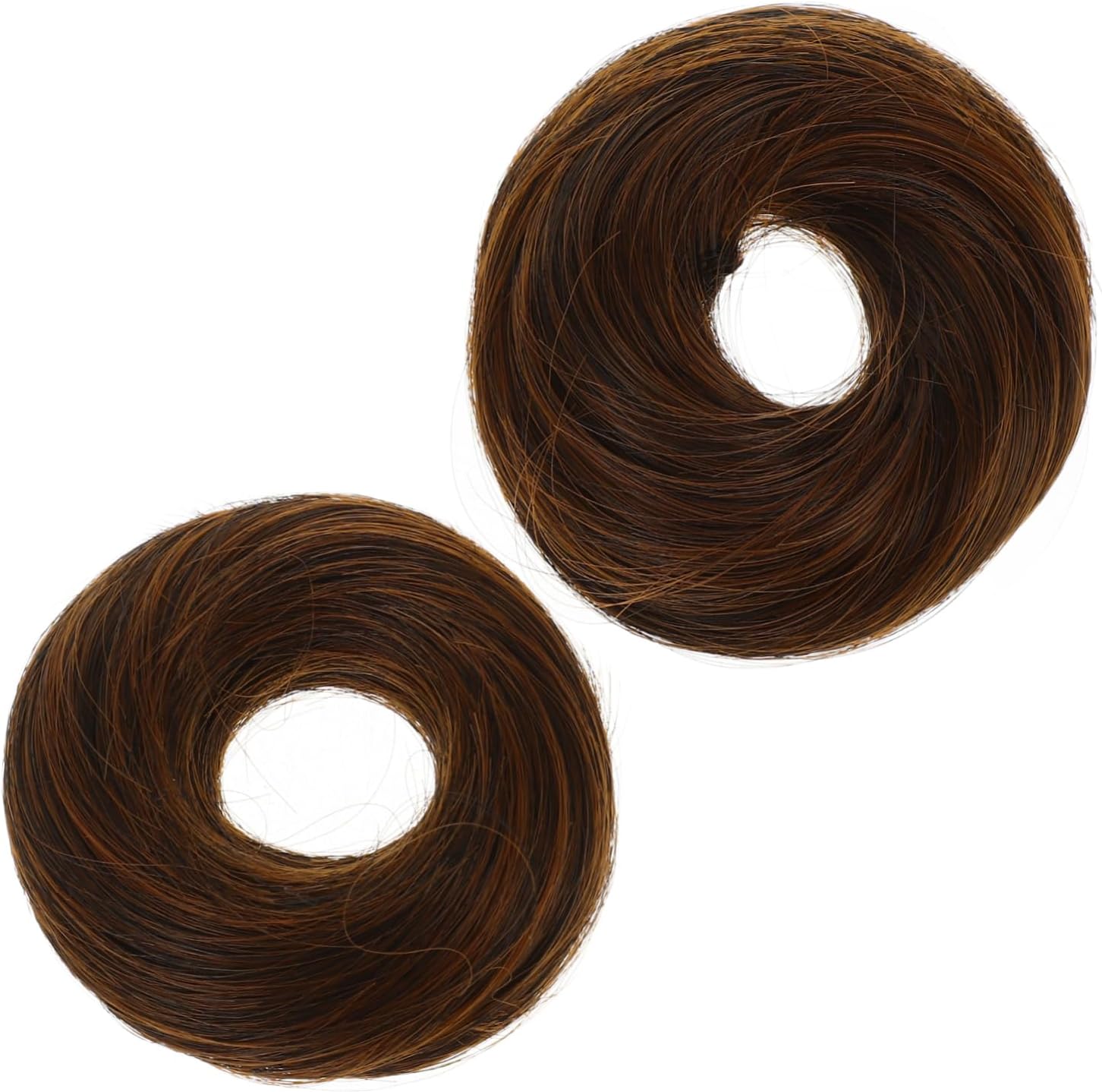 FOMIYES2pcs Ball Head Wig Ring Bun Hair Scrunchies Synthetic Hair Bun Rope Hair Bun Ropes Hair Modelling Tool Ponytail Chignon Hair Buns Donut Bun Maker for Hair High Temperature Wire