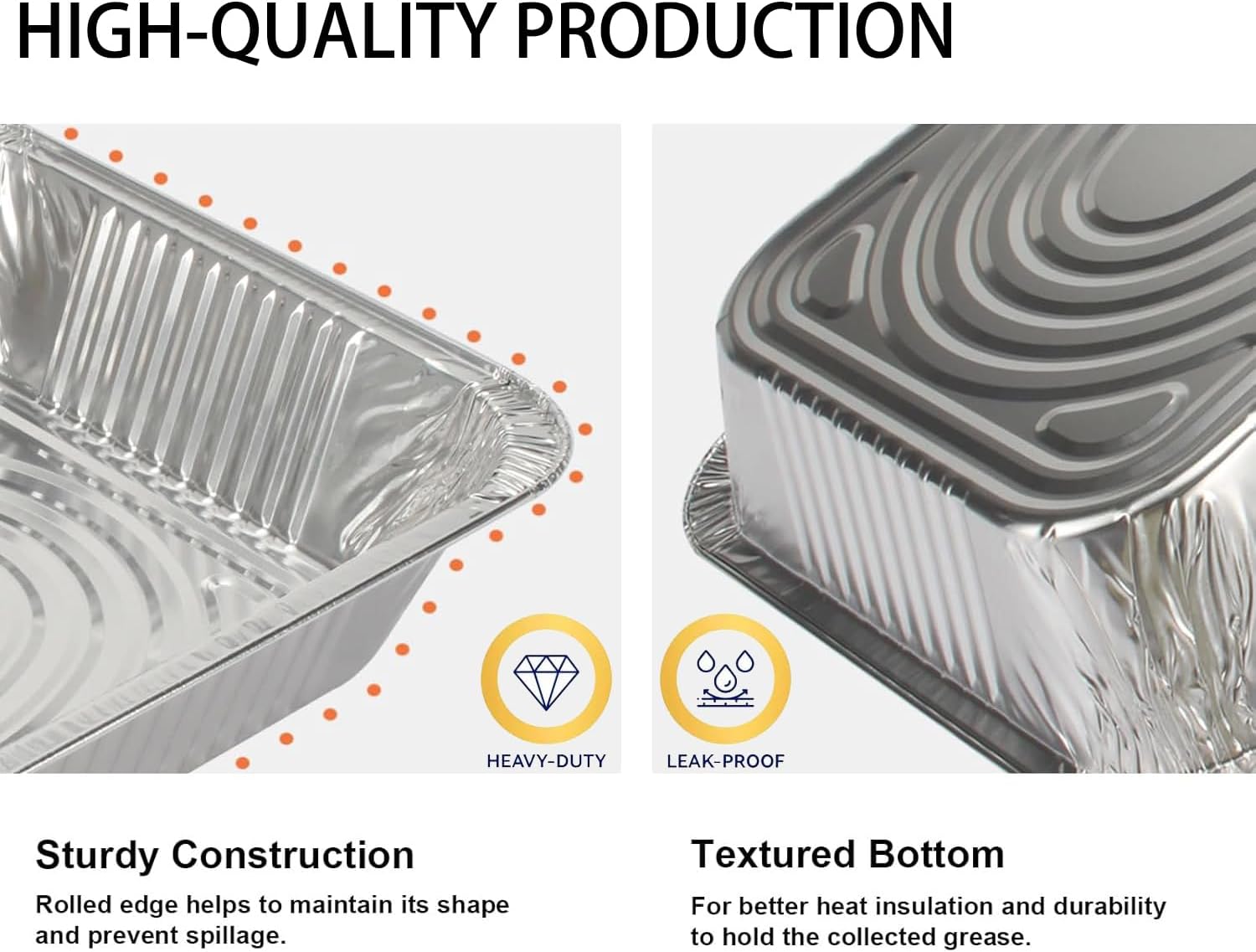 25 Pack 9"x13" Thickened Aluminum Foil Pans & 20 Pack 8.5"x6.3" Foil Pans with Lids - Disposable Deep Steam Table & Dinner Pans for Baking, Cooking, Roasting, Meal Prep & Takeaway, Freezer & Oven Safe