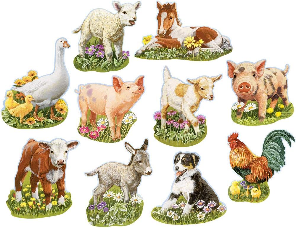 Bits and Pieces - Baby Farm Animals Mini 750 Shaped Piece Jigsaw Puzzles for Adults - Jigsaws by Artist Jack Williams