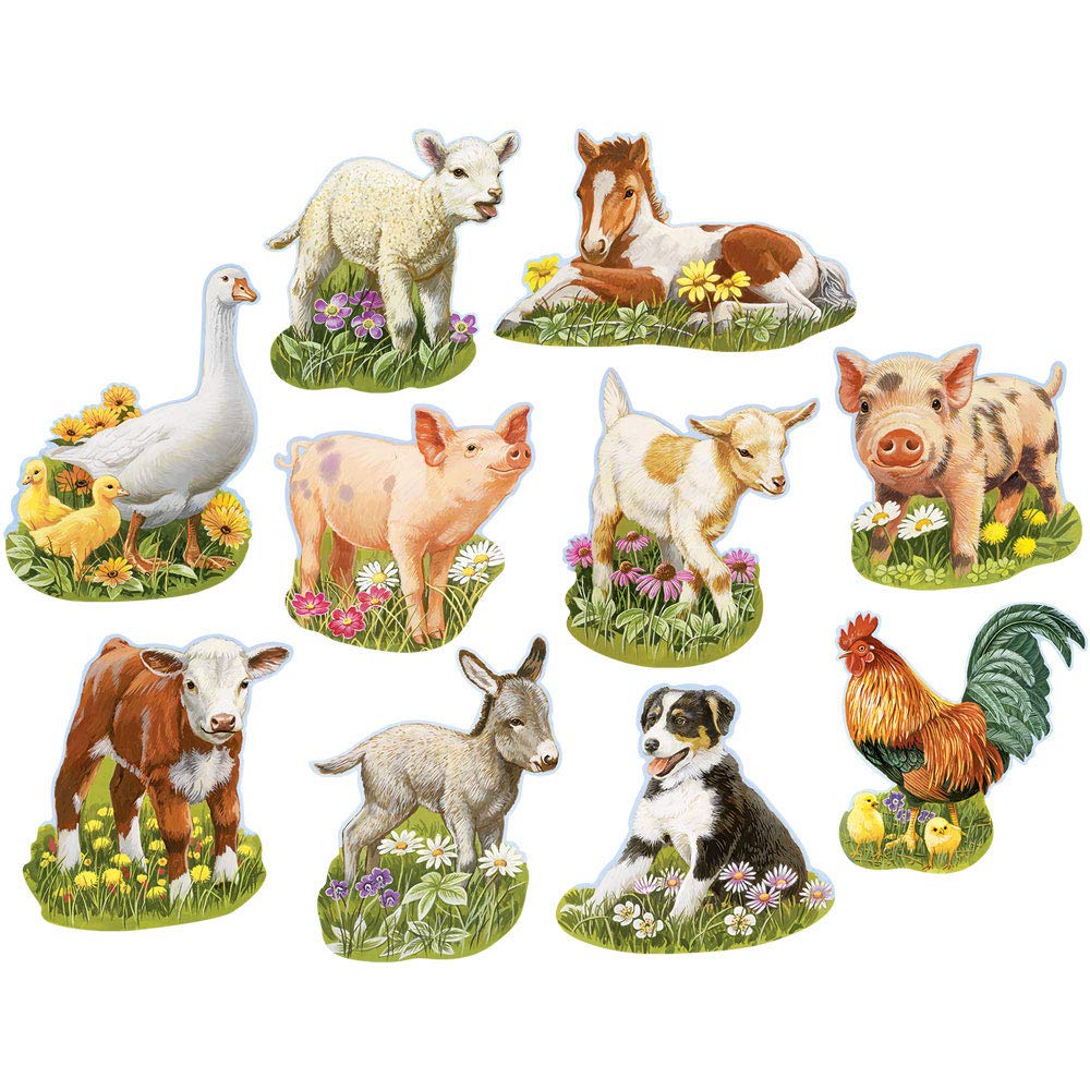 Bits and Pieces - Baby Farm Animals Mini 750 Shaped Piece Jigsaw Puzzles for Adults - Jigsaws by Artist Jack Williams