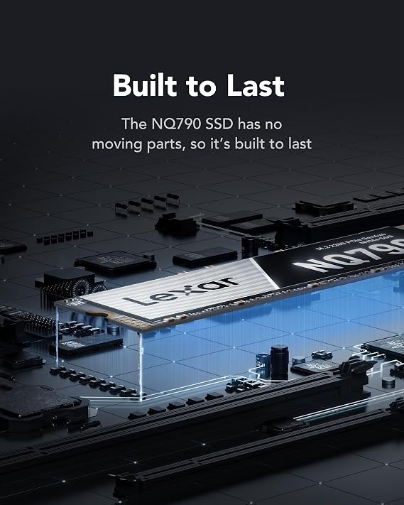 Lexar NQ790 2TB SSD Built-in PCIe 4.0, M.2 2280 PCIe Gen4x4 NVMe 1.4, Reading Up to 7000 MB/s, High Performance Internal Solid State Drive for Intensive Workloads, PS5 SSD