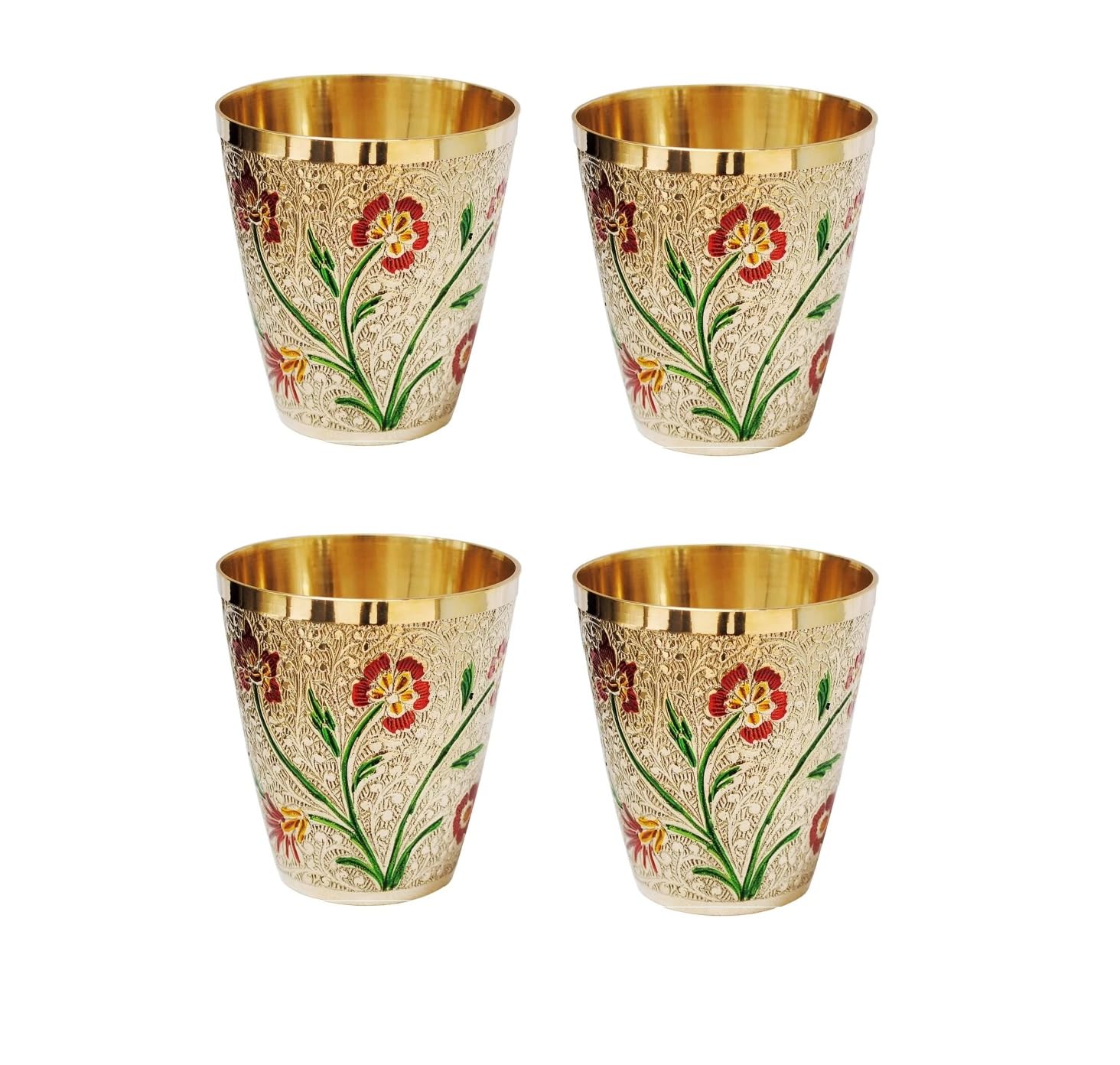 Verres à eau et pichet en verre BRACOP avec reliefs de fleurs pour offrir