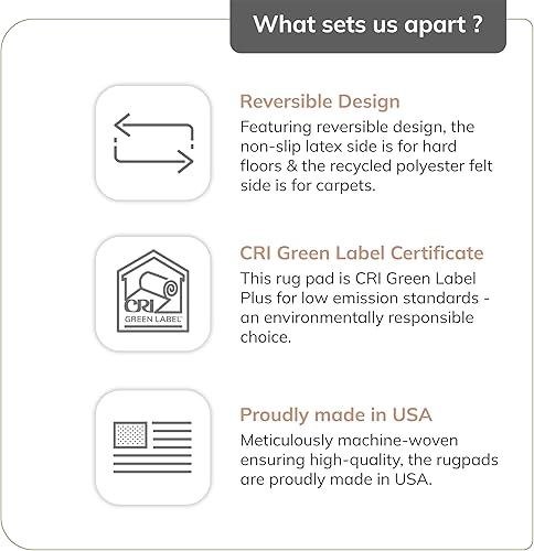 Miniatura 9 de Anji Mountain Almohadilla redonda redonda de 8 x 8 pies, antideslizante, extra fuerte para suelos de madera dura, almohadillas antideslizantes y