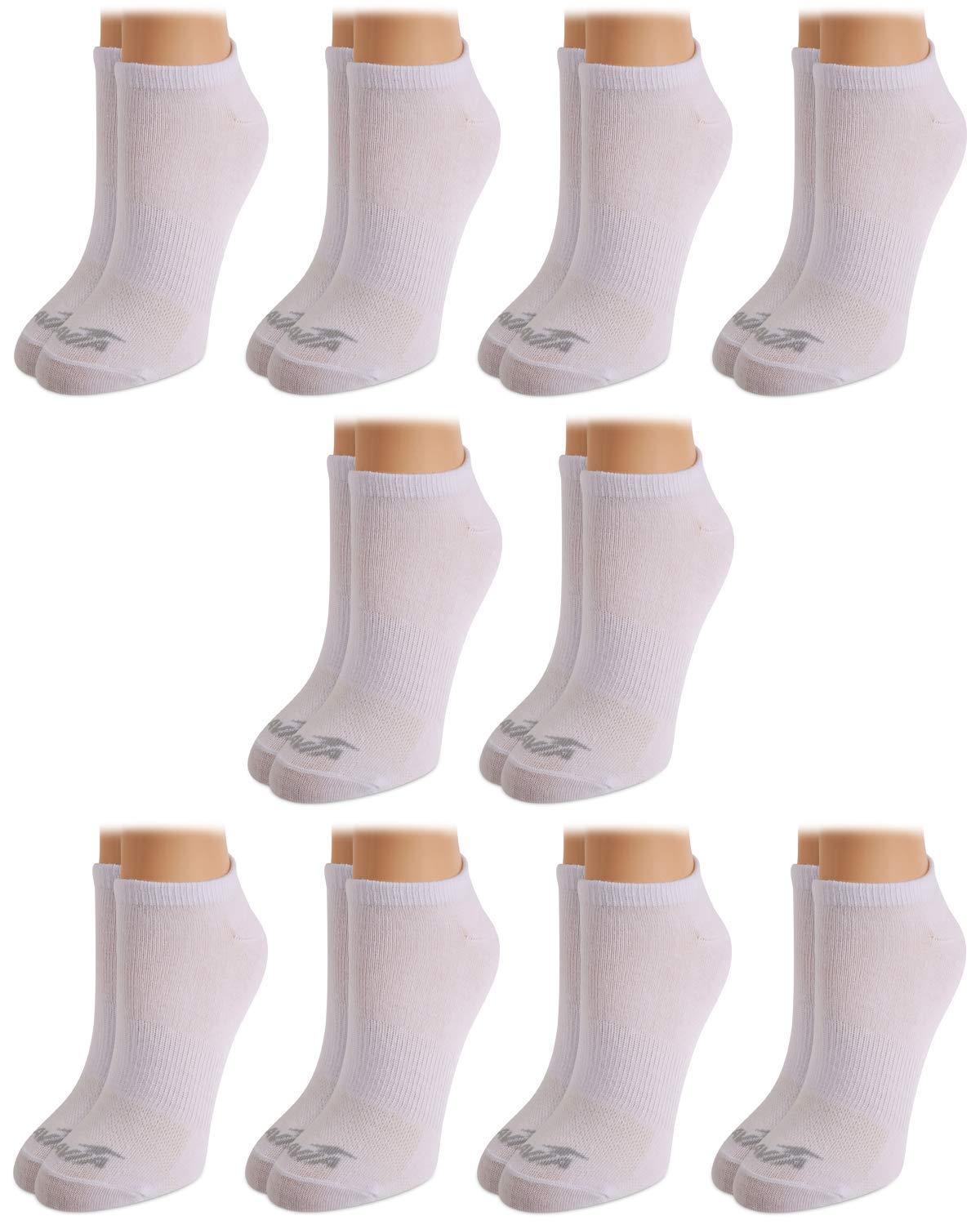 Avia Womens Low Cut Socks - 6/10 Pack Performance Stretch Cushioned Moisture Wicking Athletic No Show Socks for Women (4-12)