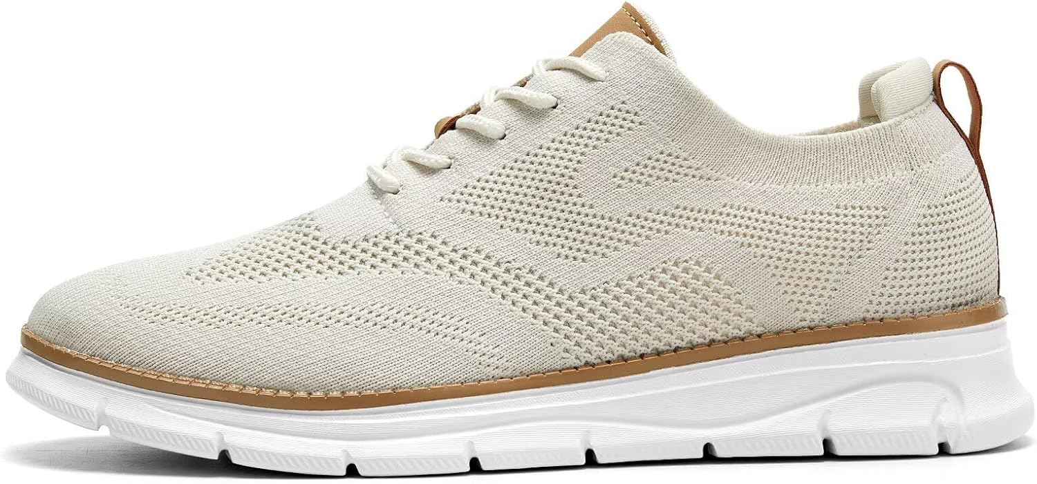 Men's Oxfords Business Shoes Fashion Mesh Casual Dress Walking Sneakers Comfortable Lightweight Soft Sole - Image 2