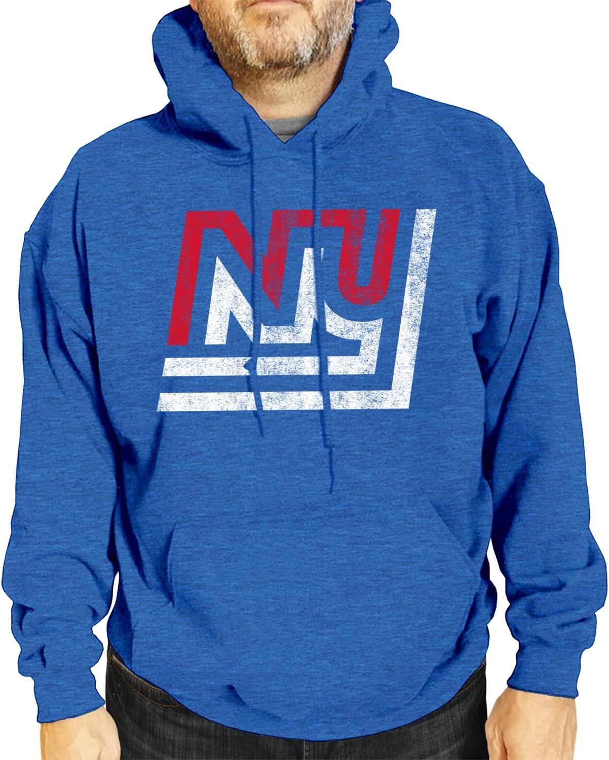 Team Fan Apparel NFL Adult Unisex Modern Throwback Ultra Soft Fleece Hooded Sweatshirt, Heathered Football Hoodie