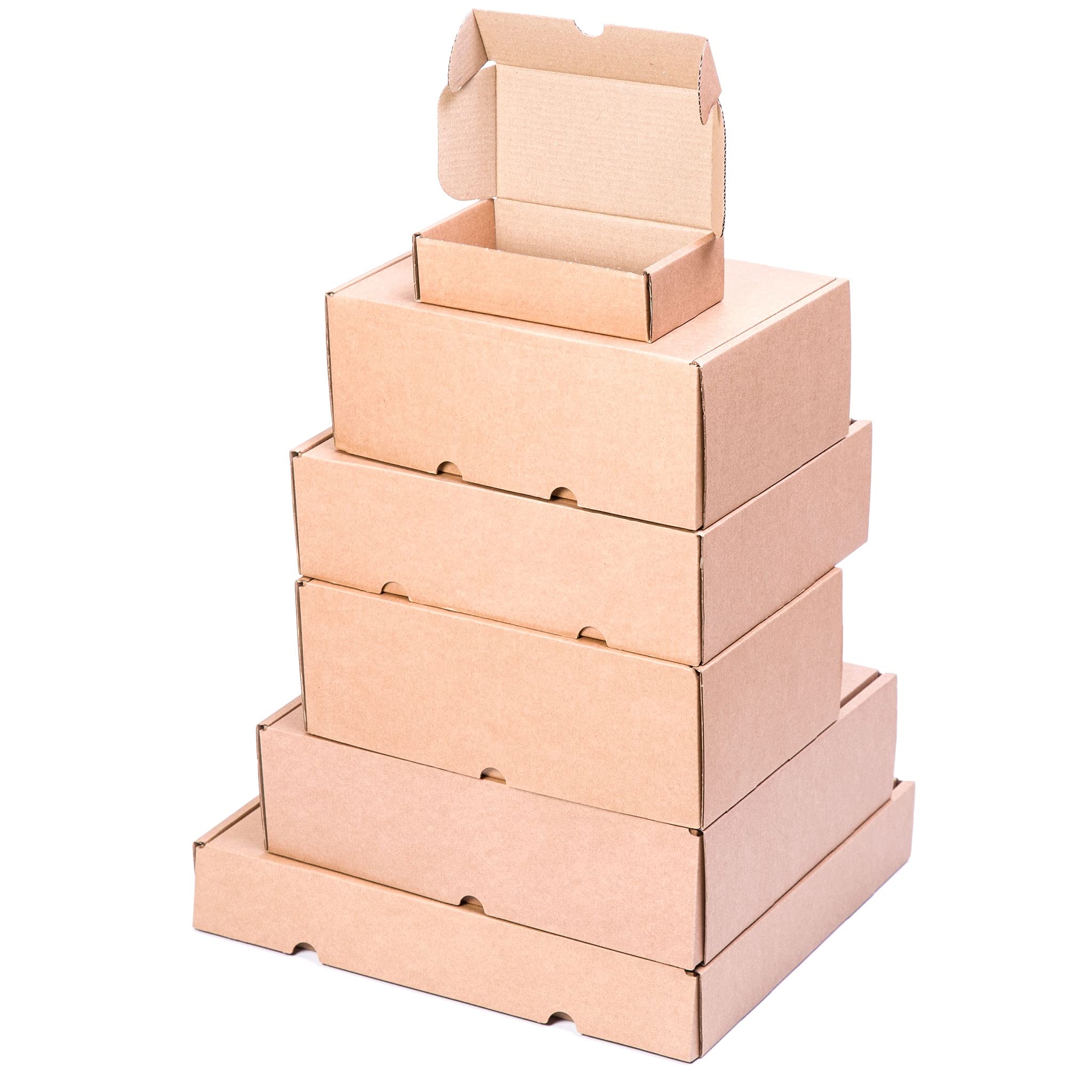 TELECAJAS | 25 Cajas 43x35x7 cm Postal Automontable con Tapa Robusta Troquelada Medidas Interiores | Anónima Cartón Marrón Kraft | Pack de 25 cajas