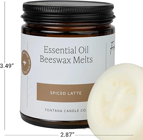 Miniatura 8 de Fontana Candle Co - Cera perfumada para derretir, café con leche especiado, hecho con cera de abejas, aceite de coco y aceites esenciales puros,