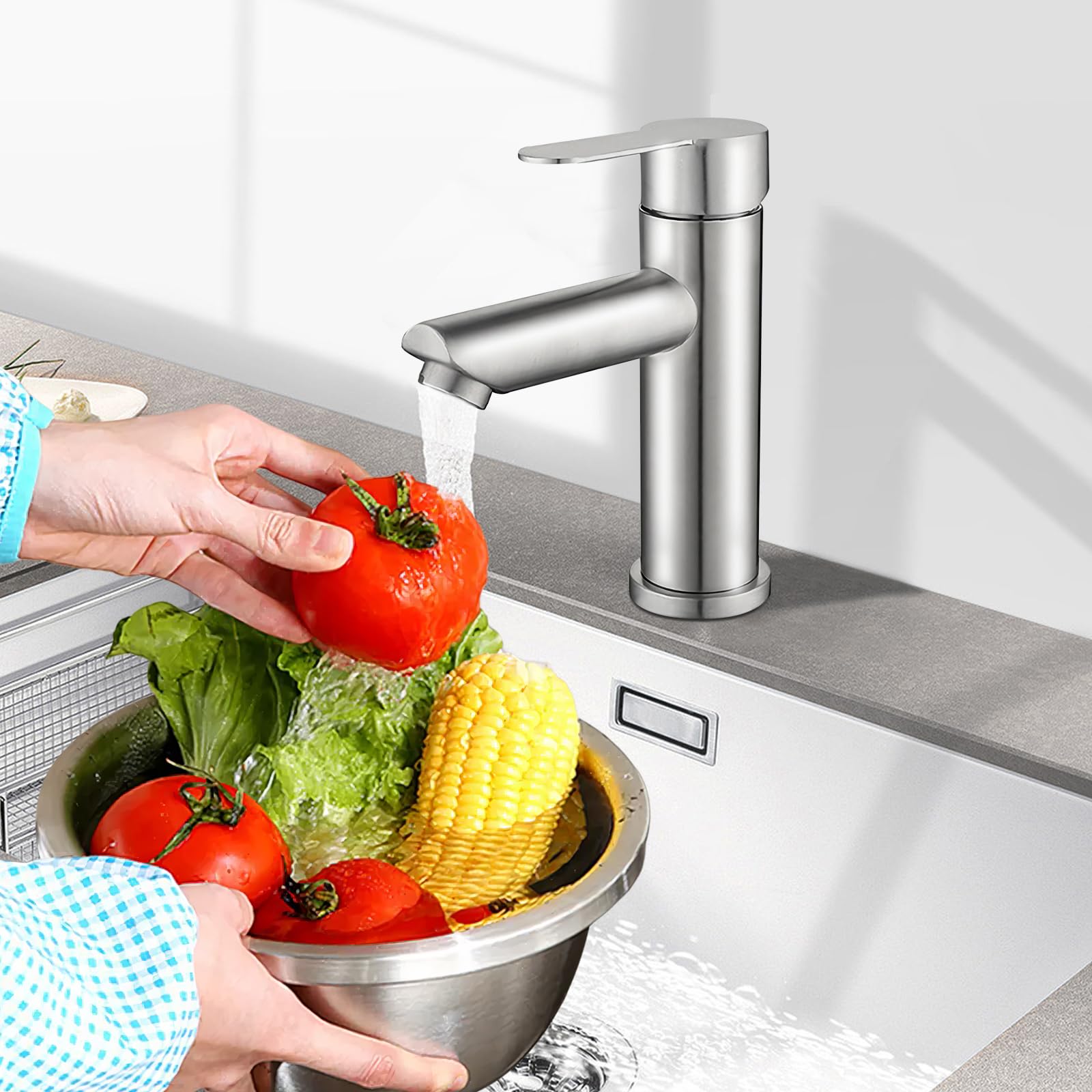 Mitigeur de lavabo en acier inoxydable : fini les fuites et les réglages difficiles