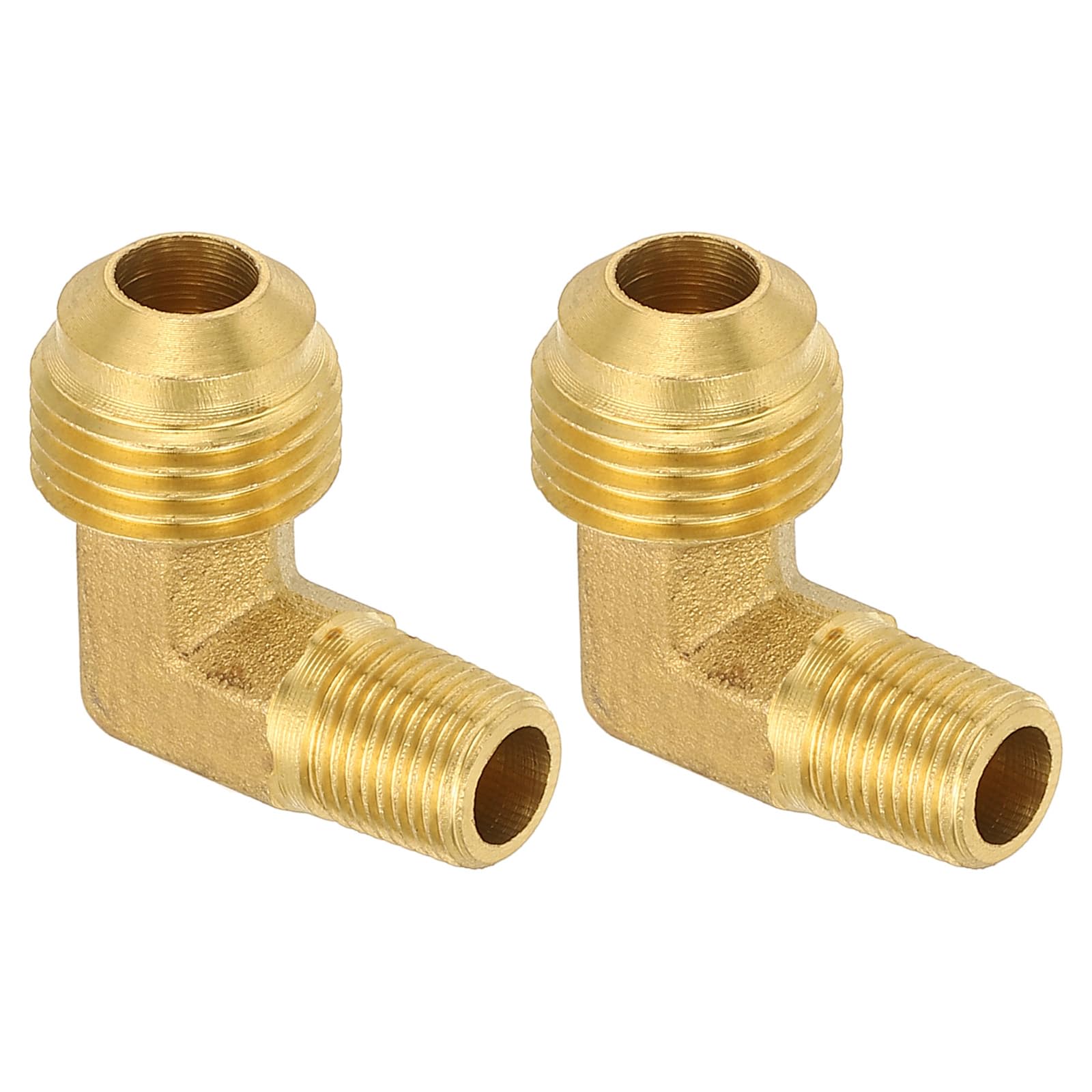 Raccord évasé Laiton 1/2" Femelle X 5/8" Mâle - Lot De 2, Angle 45°, Pour Climatisation, Gaz, Hydraulique - 8