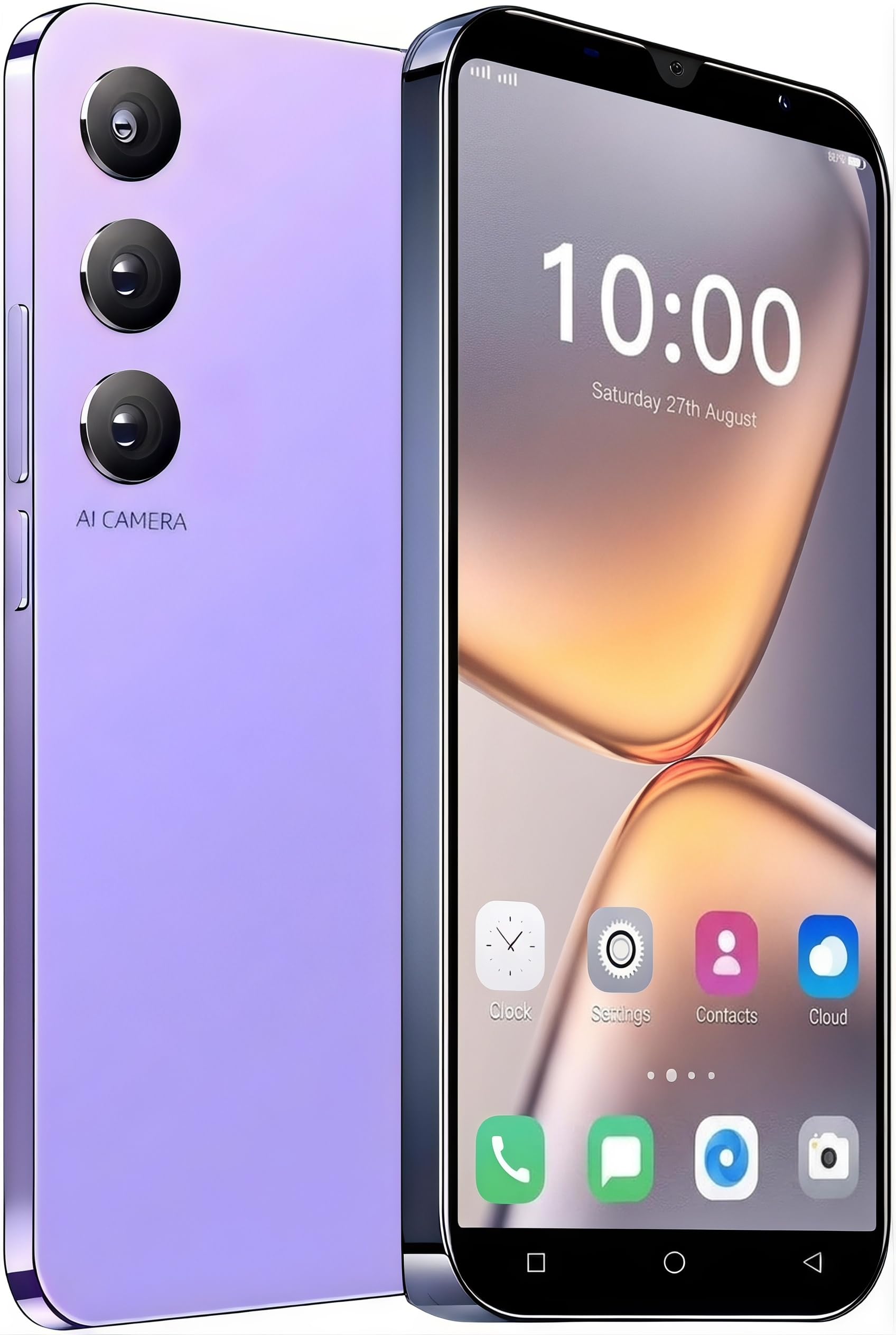 Unlocked Cell Phone, Android 13 Mobile Phones 5.2inch HD Screen, Dual SIM, 1+16G ROM/SD to 128GB, Dual Camera/2850mAh Big Battery Smart Phone (Gold)