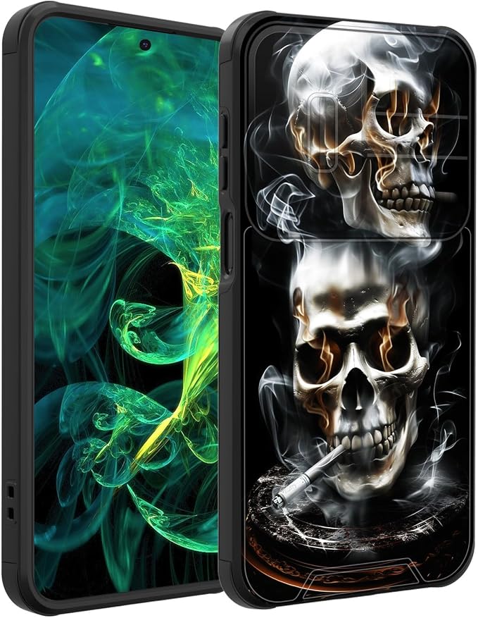 for Galaxy S26 FE Case with Slide Camera Cover,Heavy Duty Dual Layer Hybrid Shock Proof Protective Rugged Bumper Case for Samsung Galaxy S26 FE 6.7