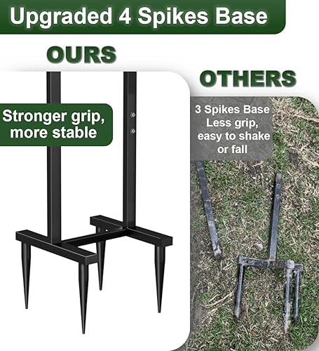 Vista 9 de Garbuildman Soporte de manguera de jardín independiente - Estante de carrete de tubo de agua de metal para exteriores, negro brillante