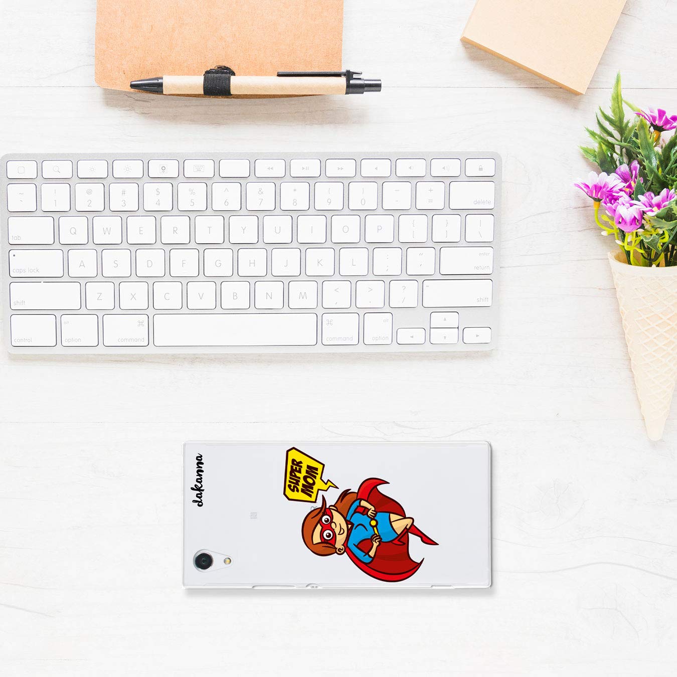 Custodia In Silicone TPU Per Sony Xperia XA1 – Trasparente Con Stampa Lupo Grafica Illusione