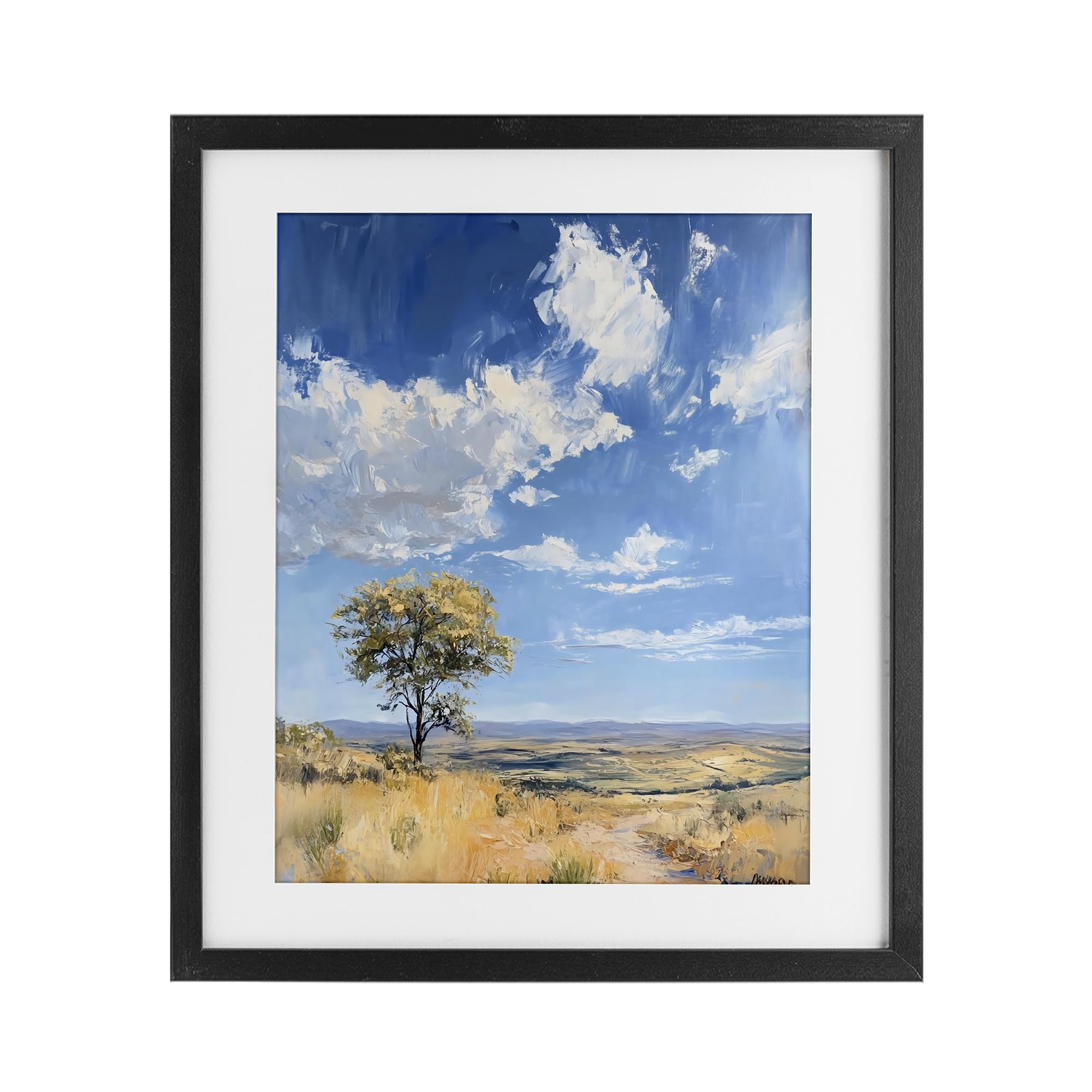 Affiche Vast Landscape Splendor Stupell Industries cadre gris design Franklyn Gregory 21x17