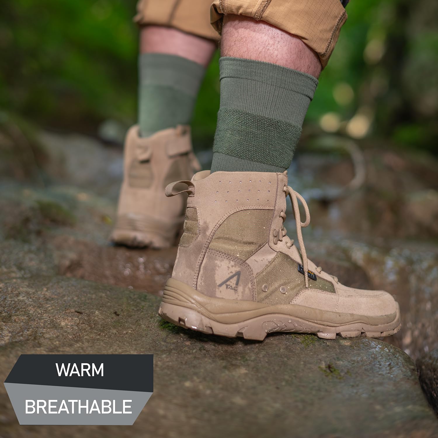 ACE Schakal Chaussettes fonctionnelles - 3 paires de chaussettes de randonnée avec laine mérinos & rembourrage anti-bulles - Chaussettes de trekking pour la randonnée
