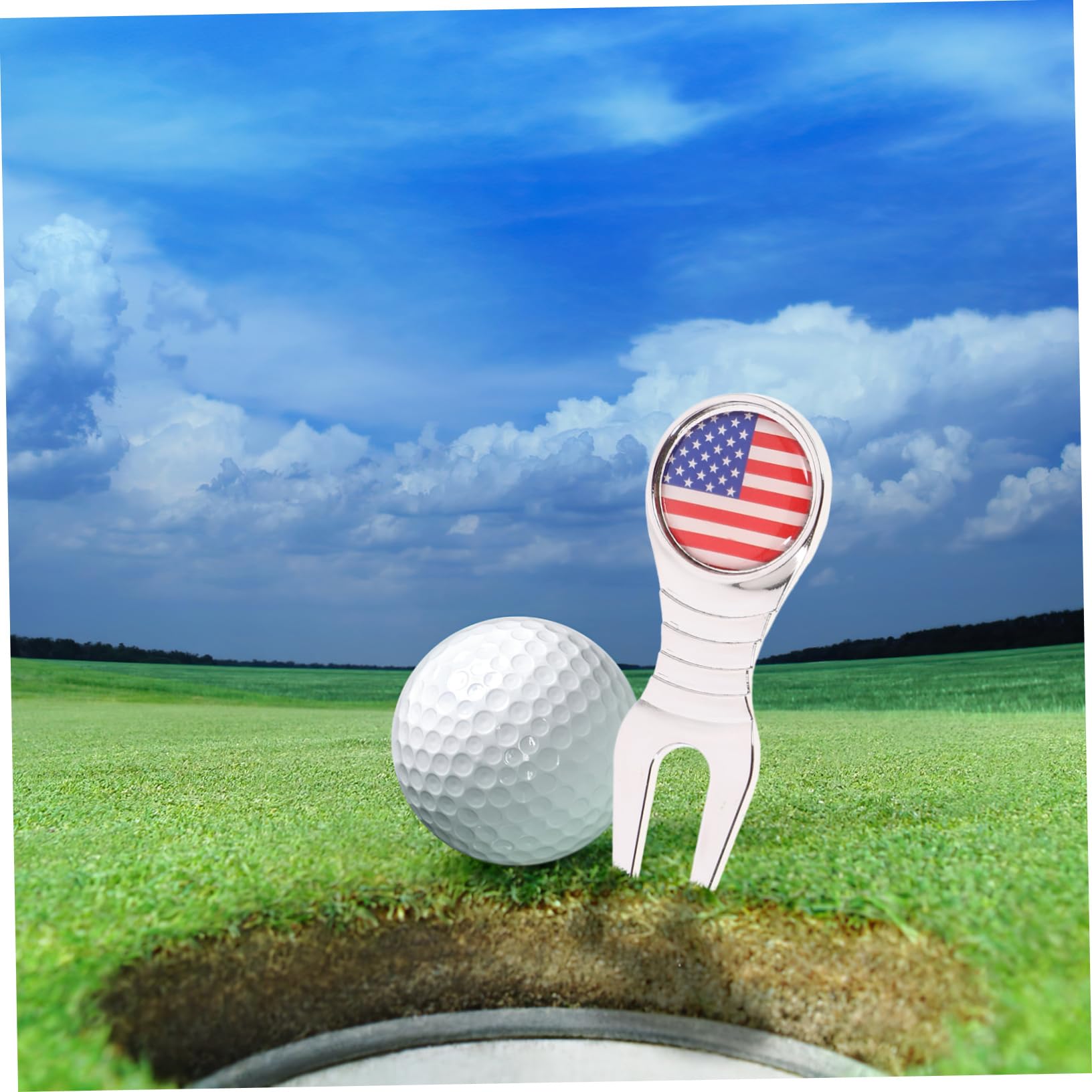 TOYANDONA Premium Golf Hat Clip Set Teiliges Tragbares Ballmarker und Divot Tool Verschleißfest Golfzubehör für Passionierte Golfer und für Väter