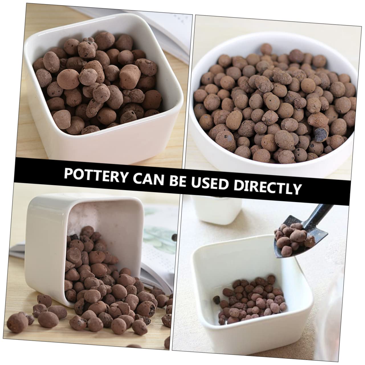 Happyyami 1opakowanie Ceramsite Do Ogrodnictwa Materiał Drenażowy Oddychający Idealny Do Roślin Doniczkowych i Akwariów Poprawiający Wzrost i Kompaktowanie Gleby Bezwonny Lekki