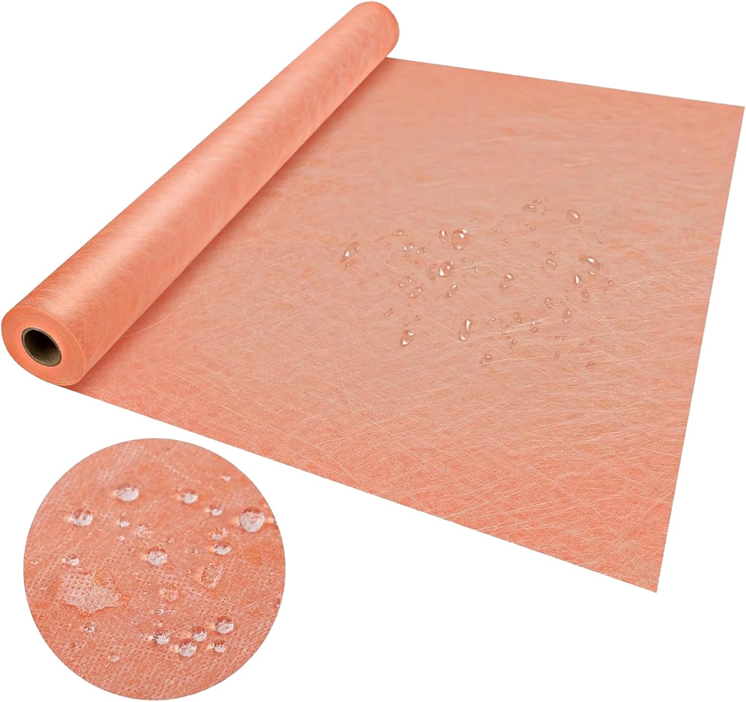 100FT Shower Waterproofing Membrane Roll, 5 Inch Wide 20 Mil Thick PE Layer with Vapor Barrier, 42 Sq.Ft Waterproof Membrane for Bathroom Floors, Kitchens, Laundry Rooms & Balconies,