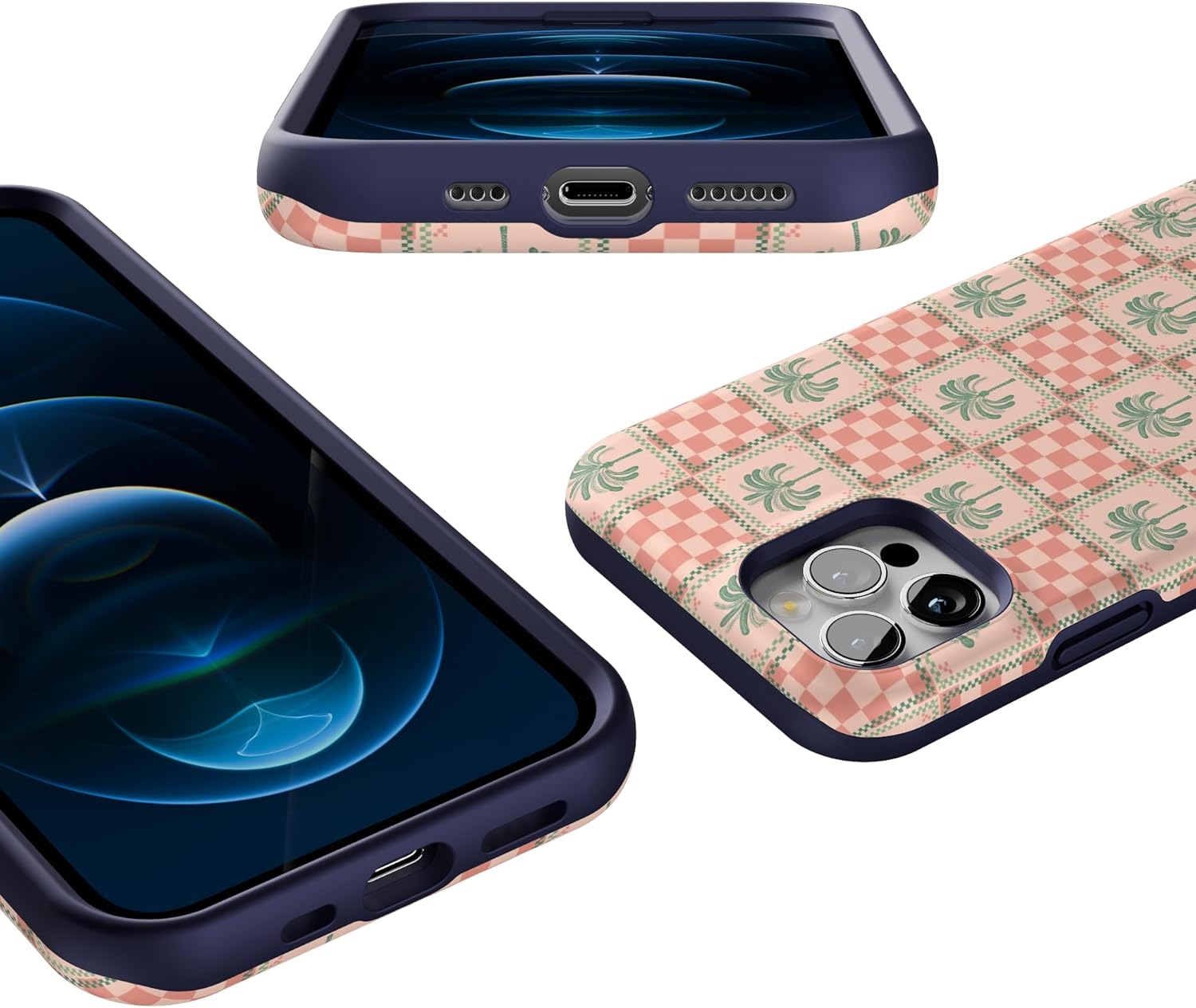 Casely iPhone 12/12 Pro Case | The Social Club | Palm Beach | Bold Protective Design | Compatible with MagSafe