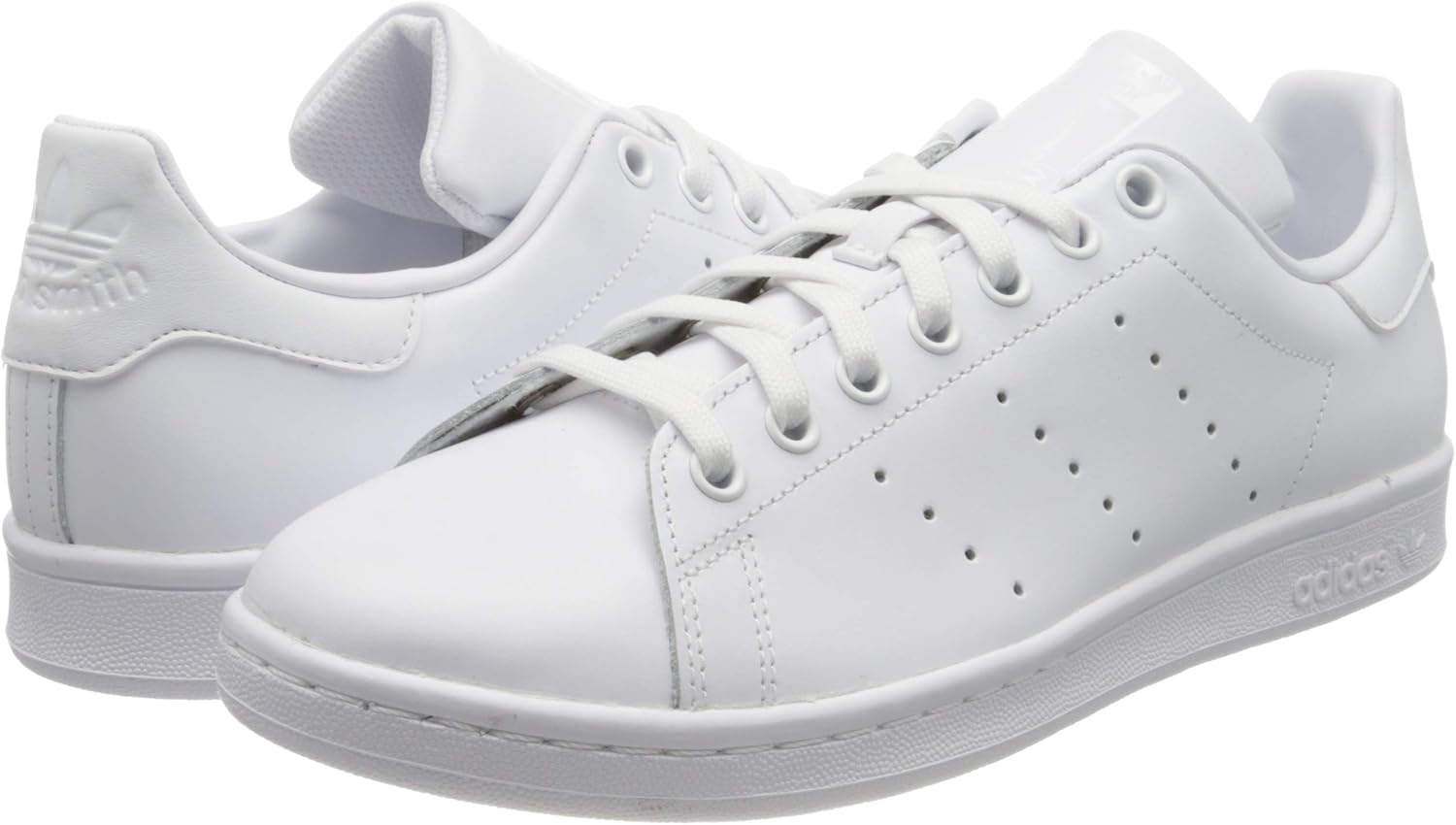 adidas Originals Mens^Men's Stan Smith Trainers, EU 2.5 Little Kid White/White/Multicolor
