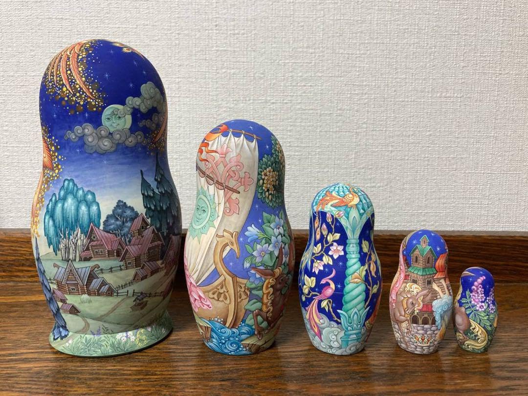 ロシア雑貨☆民話マトリョーシカ5P「せむしの仔馬」＊亀裂あり Amazon | ロシア雑貨民話マトリョーシカ5P「せむしの仔馬