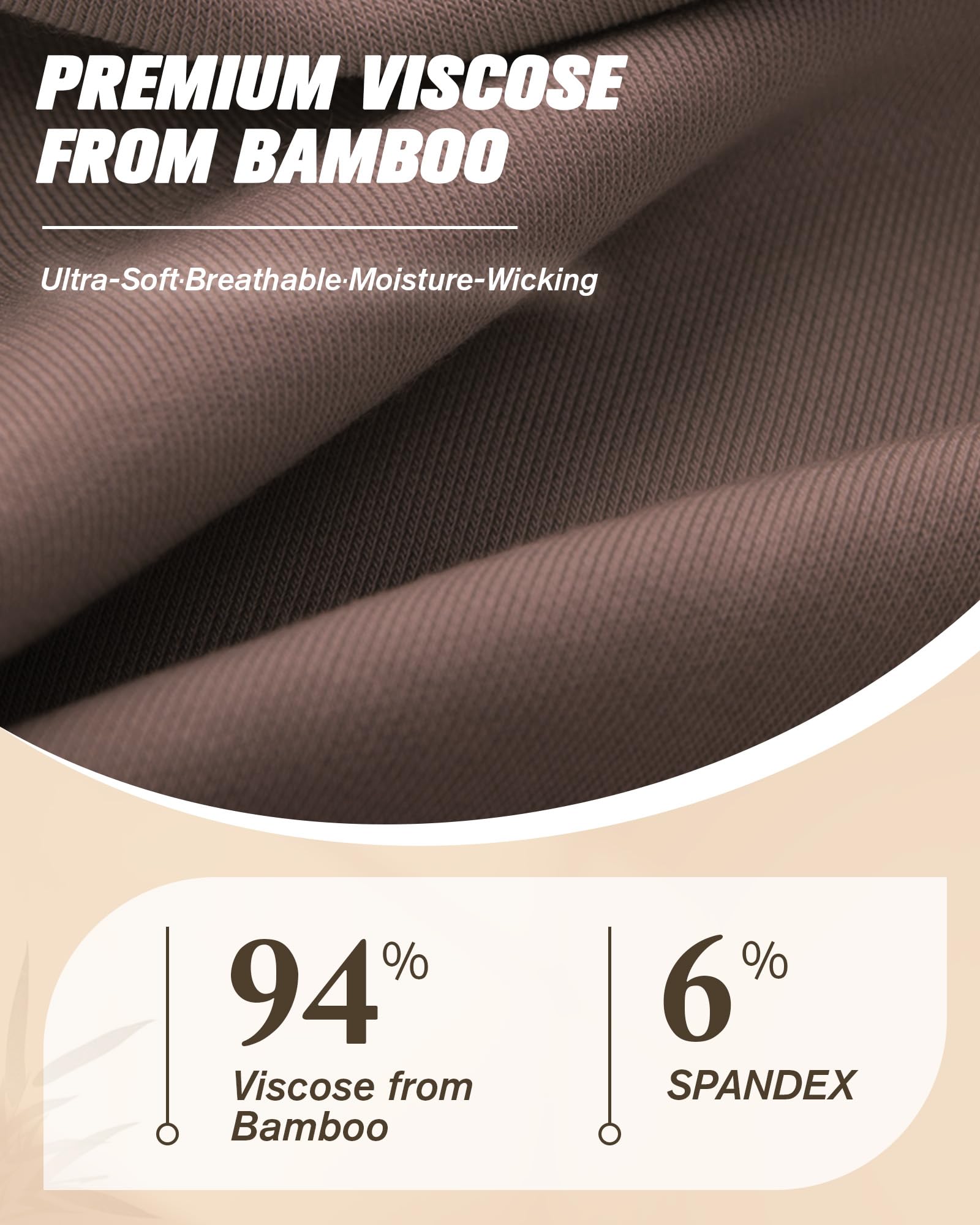 Boxer Long Homme en Bambou, Caleçon Respirant et Ultra Doux avec Braguette, Coupe Confortable et Extensible, Lot de 4