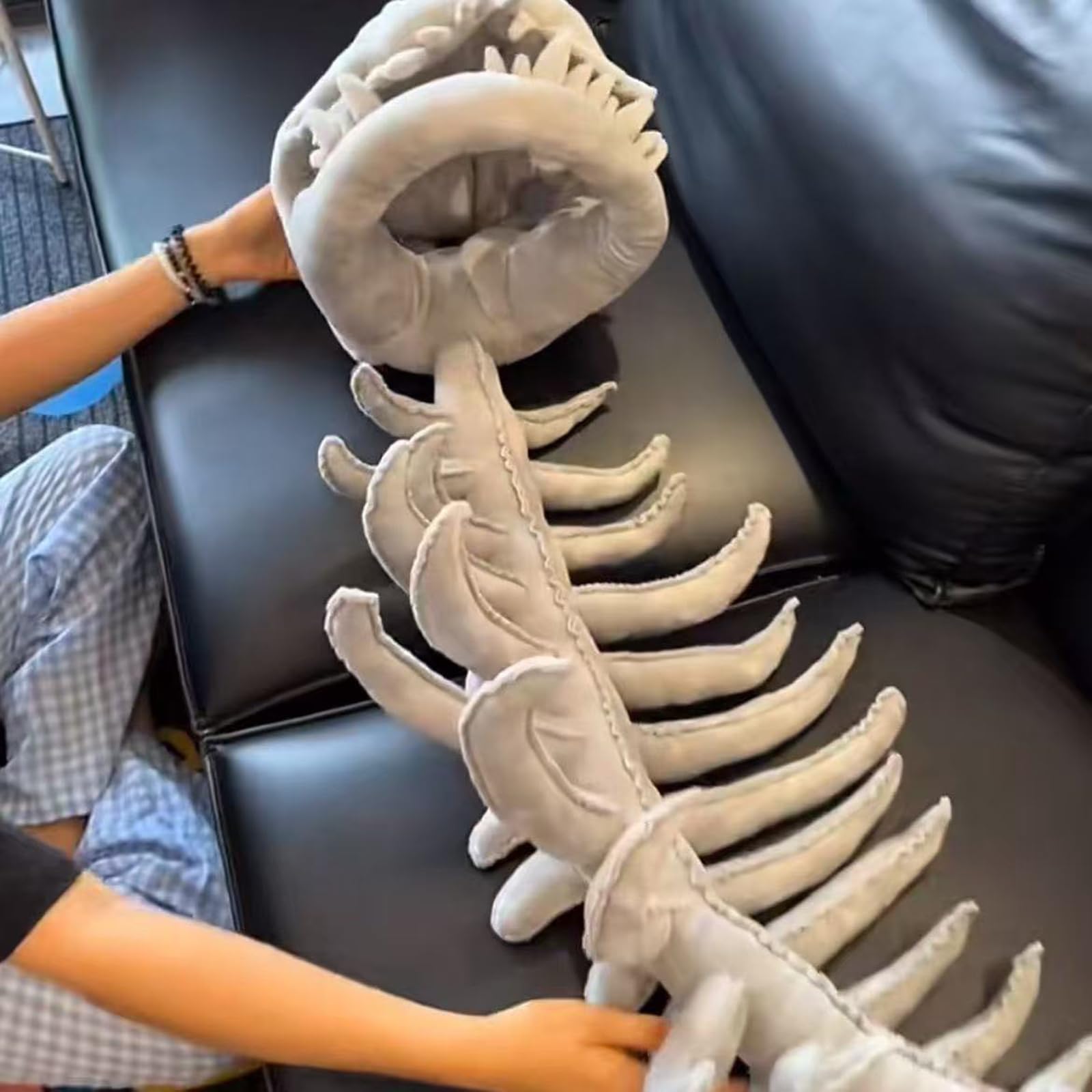 Kostium szkieletu dinozaura 3D na Halloween, realistyczne nakrycie głowy dinozaura (90 cm)