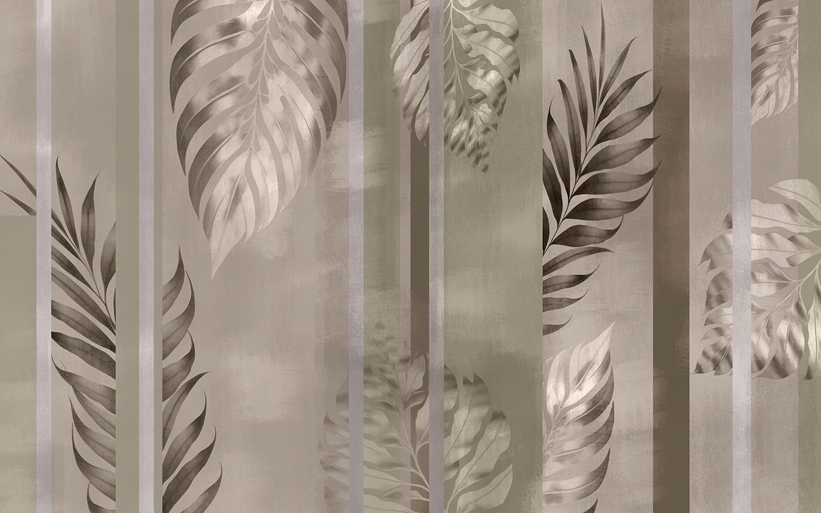 Papier peint panoramique feuilles Lumalea 390x244 cm pour grand mur