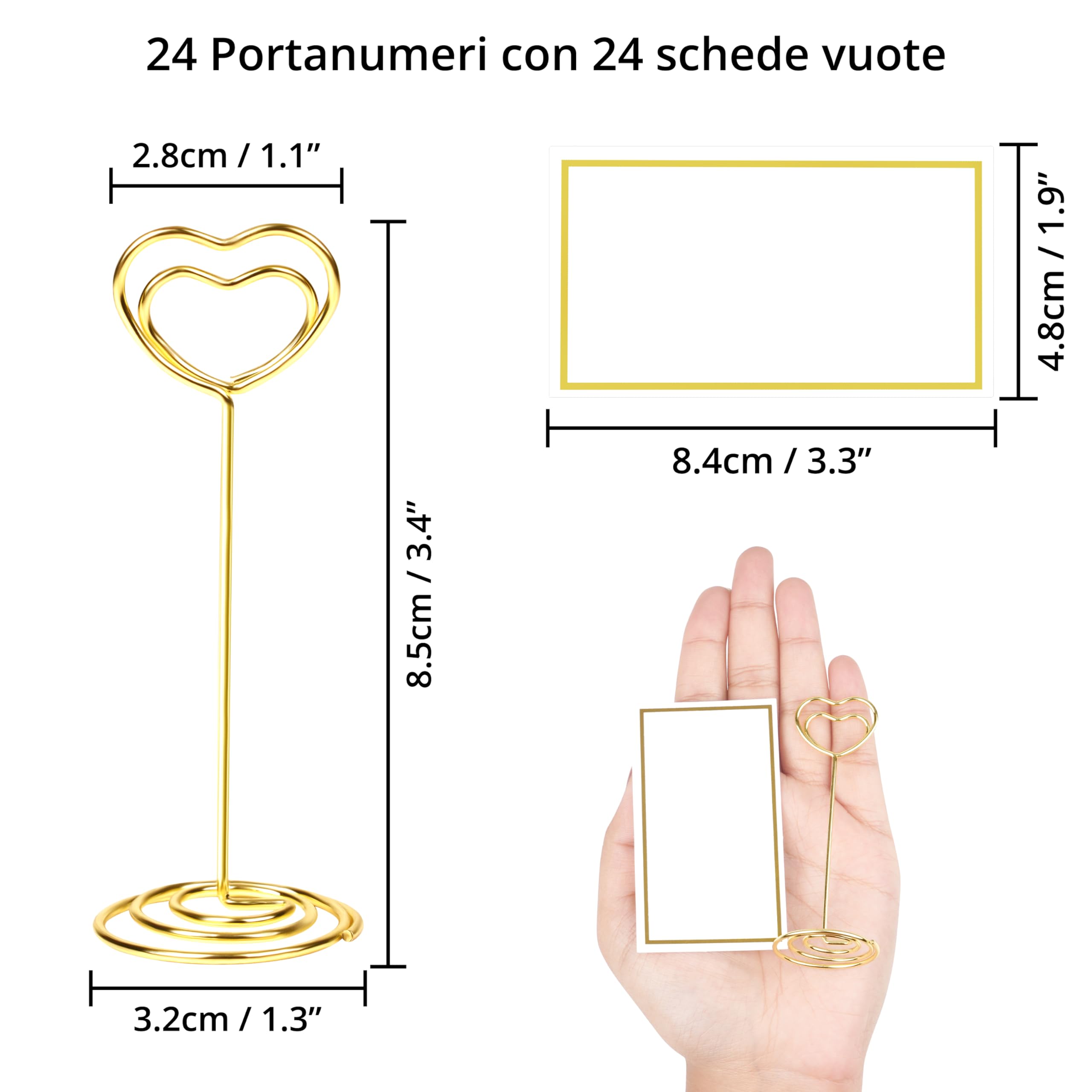 32 segnaposto da tavolo per matrimoni, clip portafoto dorate per tavoli, chiusura a forma di cuore, per matrimoni, feste, riunioni, anniversari (2,8 x 2,48 cm