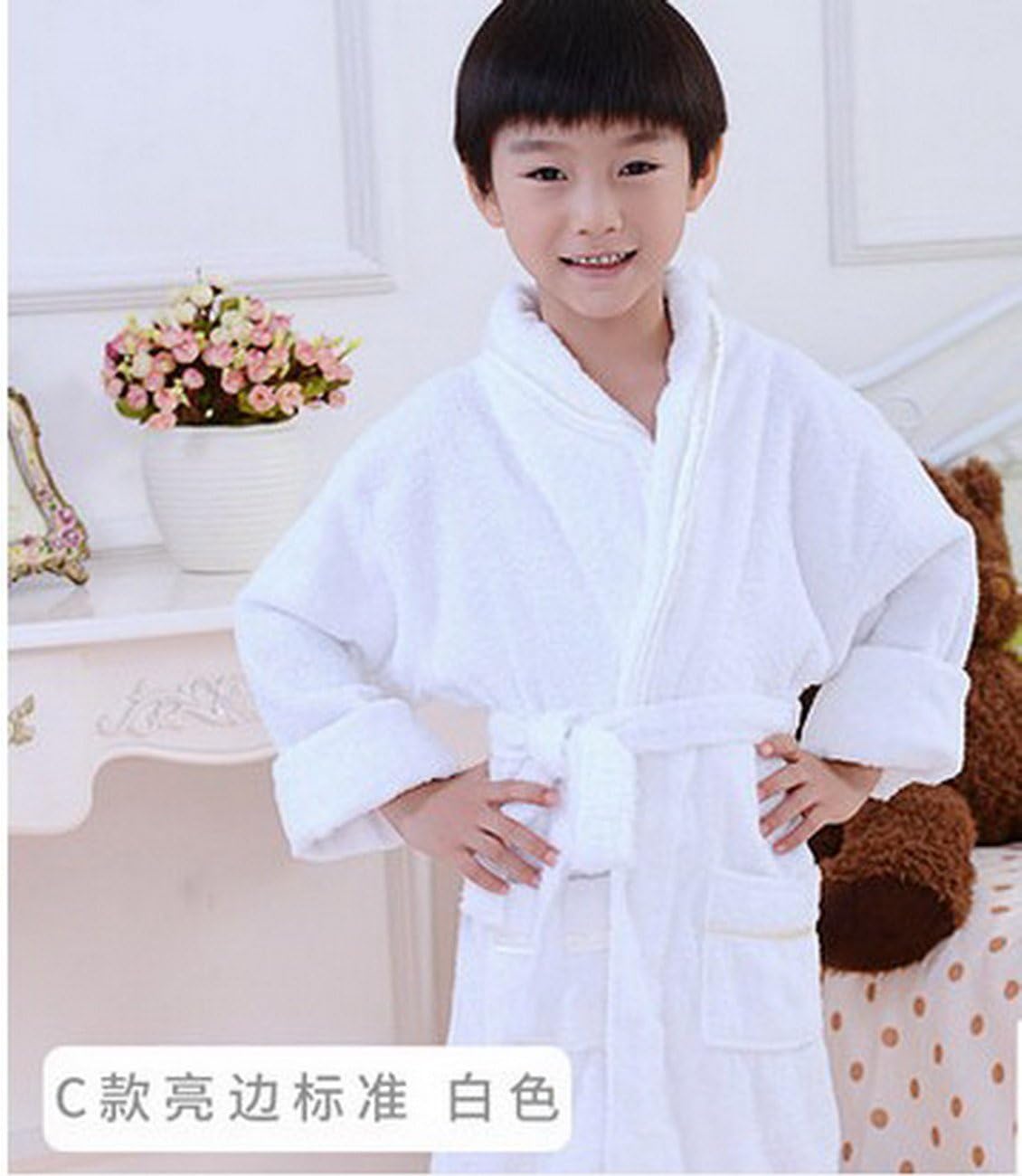 geranjie Cotton children 's bathrobes towel with hat