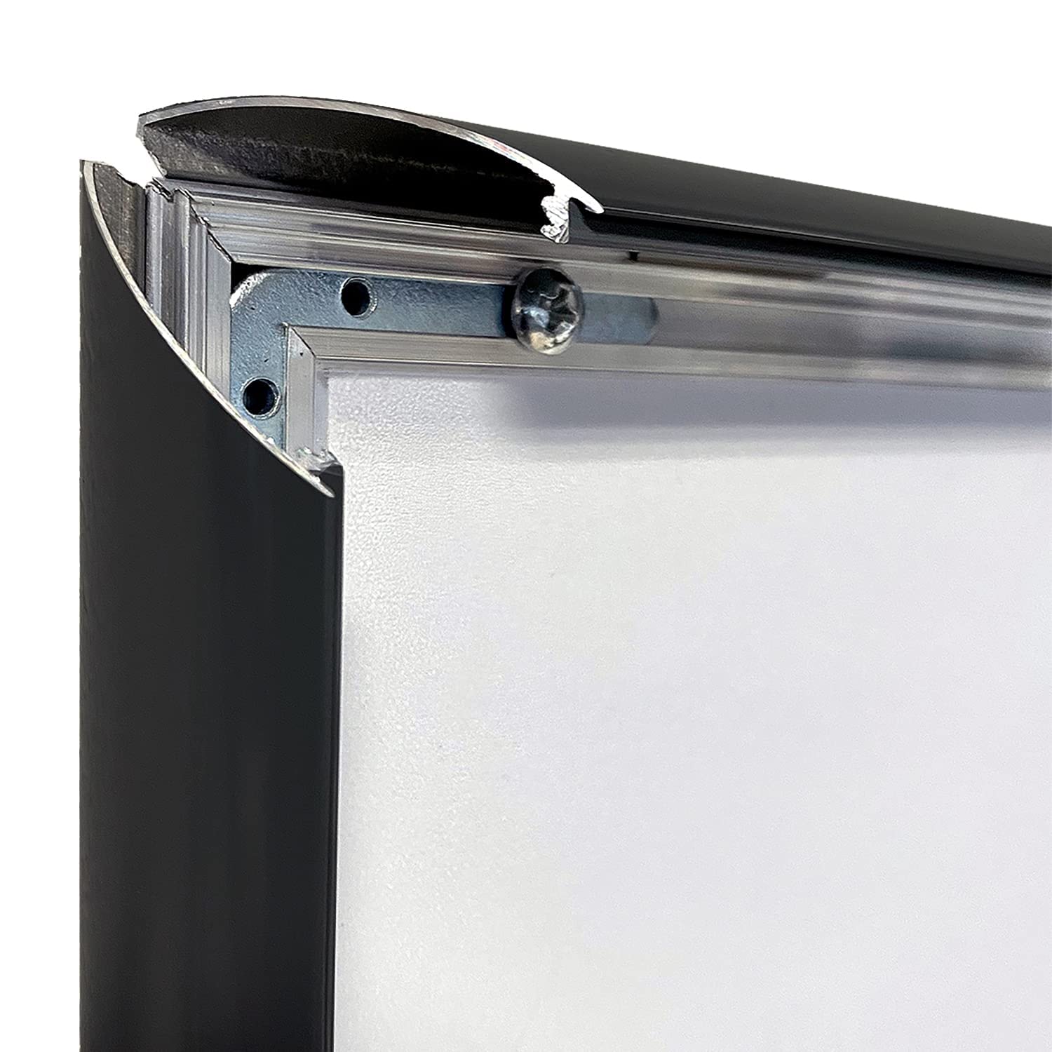 DisplayLager - 5 Cadre à Clipser A2, 5 pièces, Noir | Cadre pour Affiches avec Profil en Aluminium argenté de 25 mm | avec vitre de Protection antireflet et matériel de Fixation