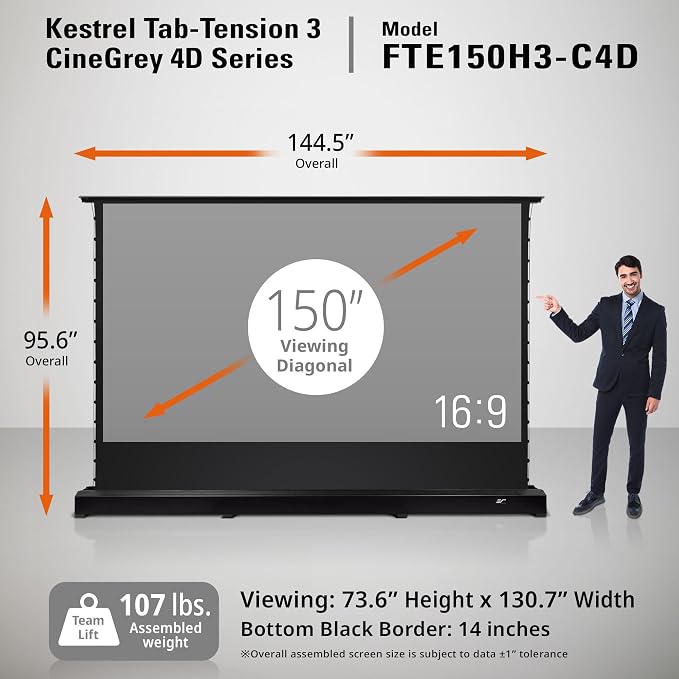 Pantalla eléctrica Elite Screens Kestrel 150 pulgadas 16:9 miniatura 6