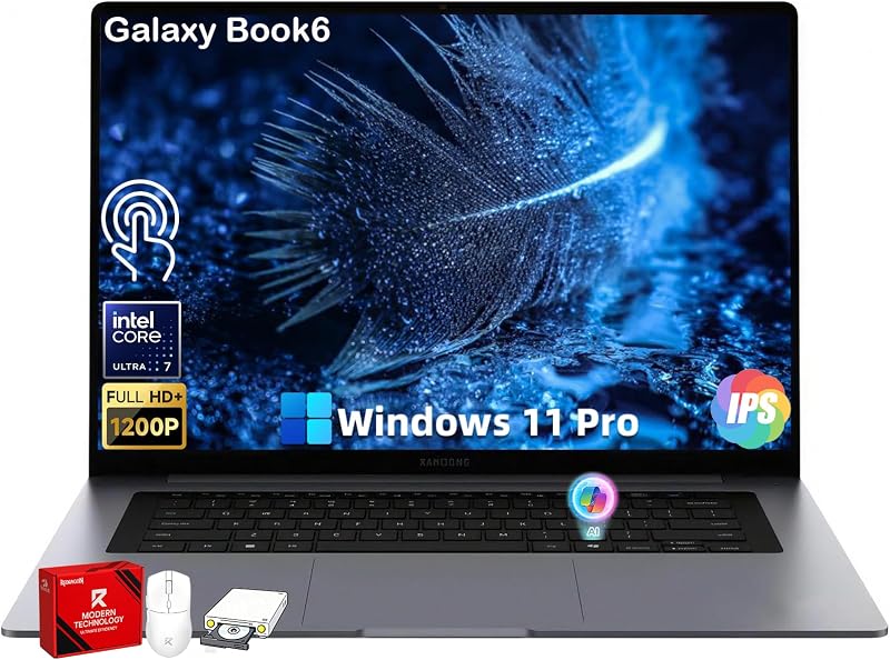Galaxy Book6 16" con pantalla táctil, AI Business Laptop 2026 Nuevo | Intel Ultra 7 355, Copilot+ PC, 16 GB de RAM DDR5, SSD de 1 TB, 16" 120 Hz FHD+ IPS Display, Windows 11 Pro, Thin & Light Business
