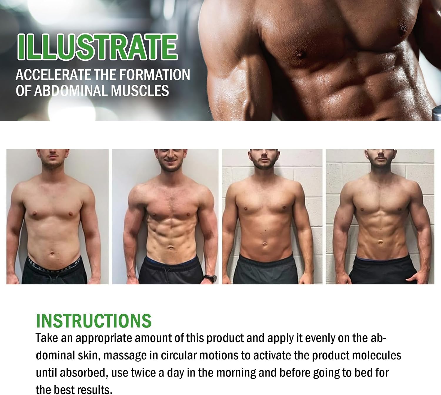Crema Abdominal Para Hombres – Crema Quemagrasas, Reductora De Celulitis Y Moldeadora De Músculos – 60ml – Crema Caliente – Elimina Grasa Localizada, Define Los Abdominales Y Tonifica La Piel - 5