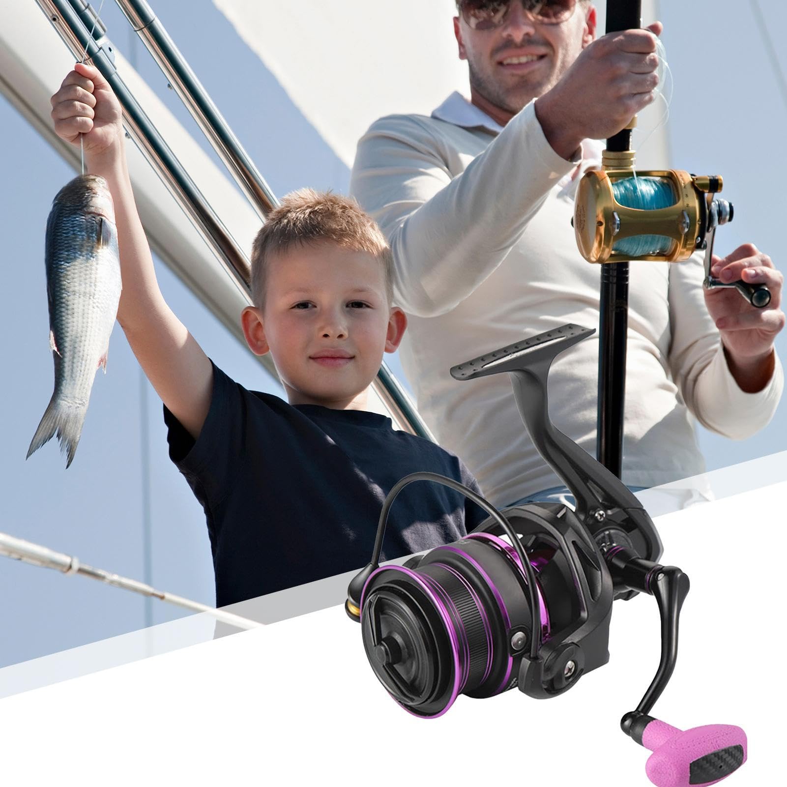Moulinets de pêche en Eau salée, moulinets de pêche rotatifs | Moulinets