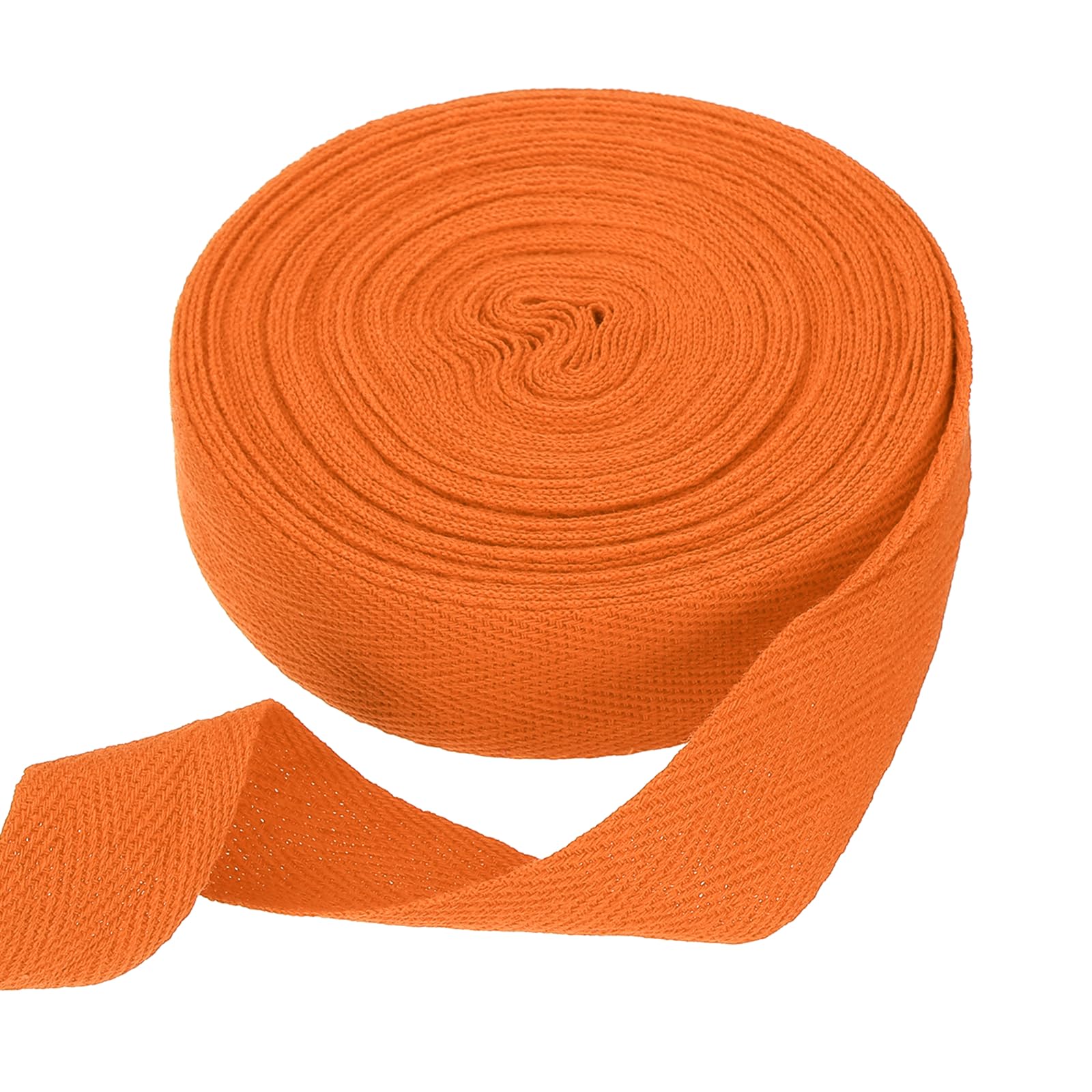 Ruban en coton sergé orange 2,5 cm bande de couture loisirs créatifs 9,9 m
