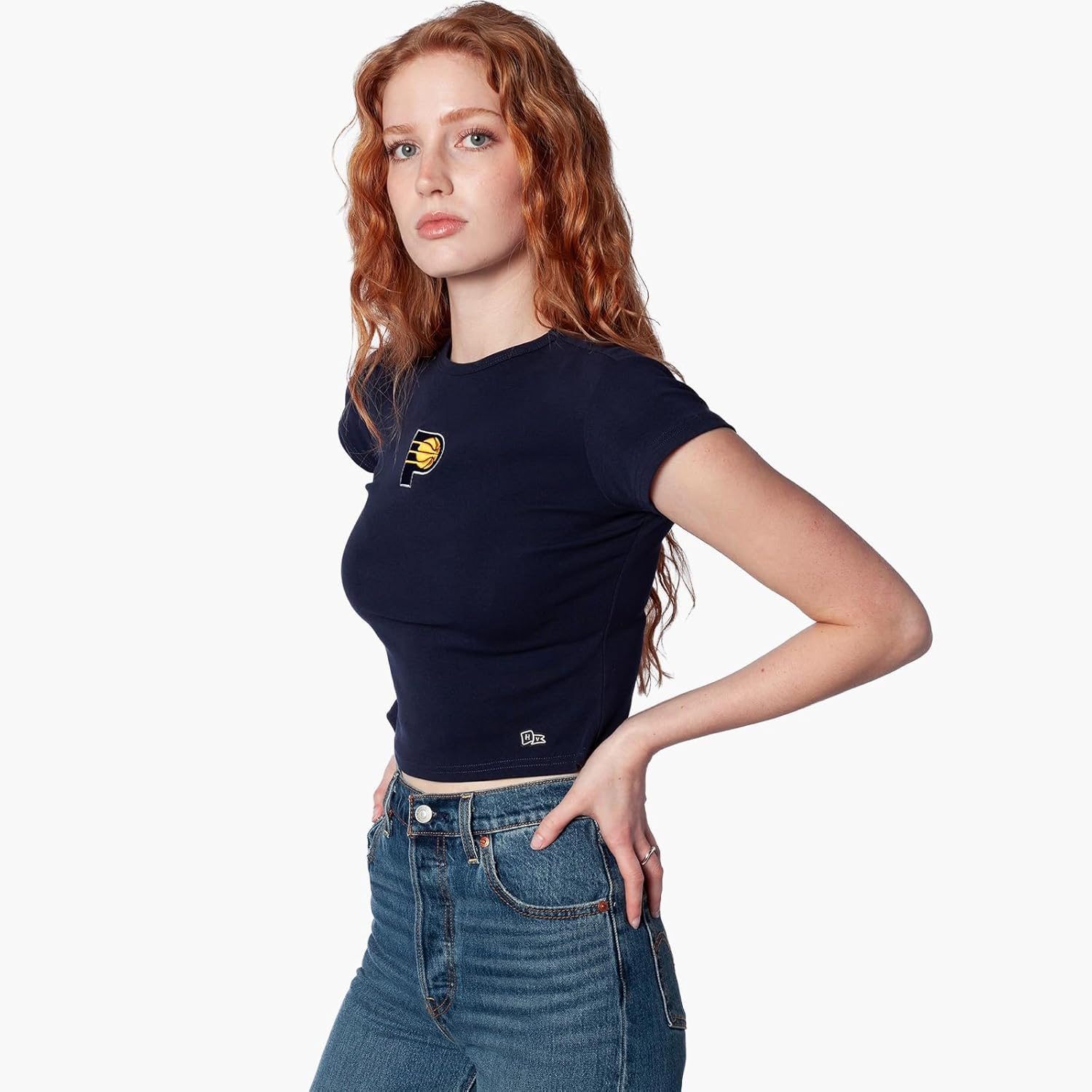 Hype & Vice NBA Official Baby Tee for Women - Fitted Crop Tee, Stylish Short Sleeve Top, NBA Women’s T-Shirt