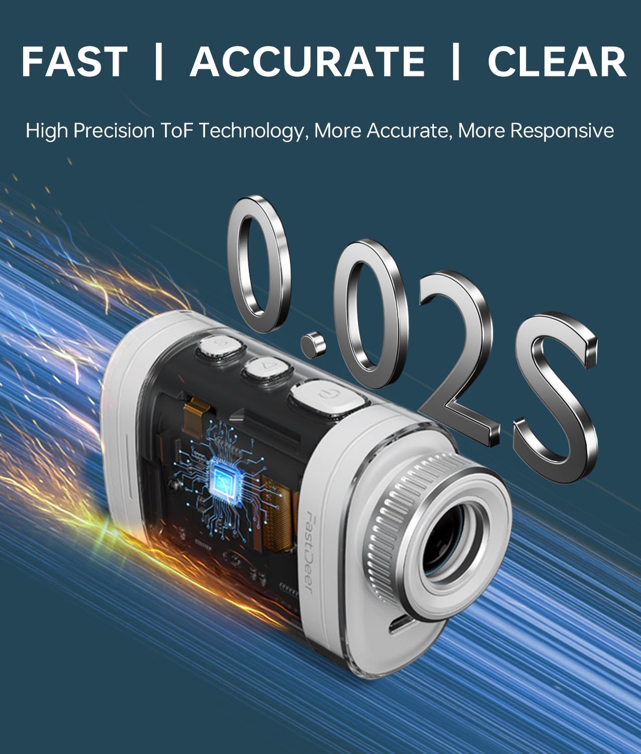 Golf Range Finder C2,0.02s Super Fast High Precision Range Finder Golf,Flag Lock Vibration,Stylish Golf Rangefinder with Slope,Triangulation,6.3X Magnification Golf Rangefinder,Rechargeable