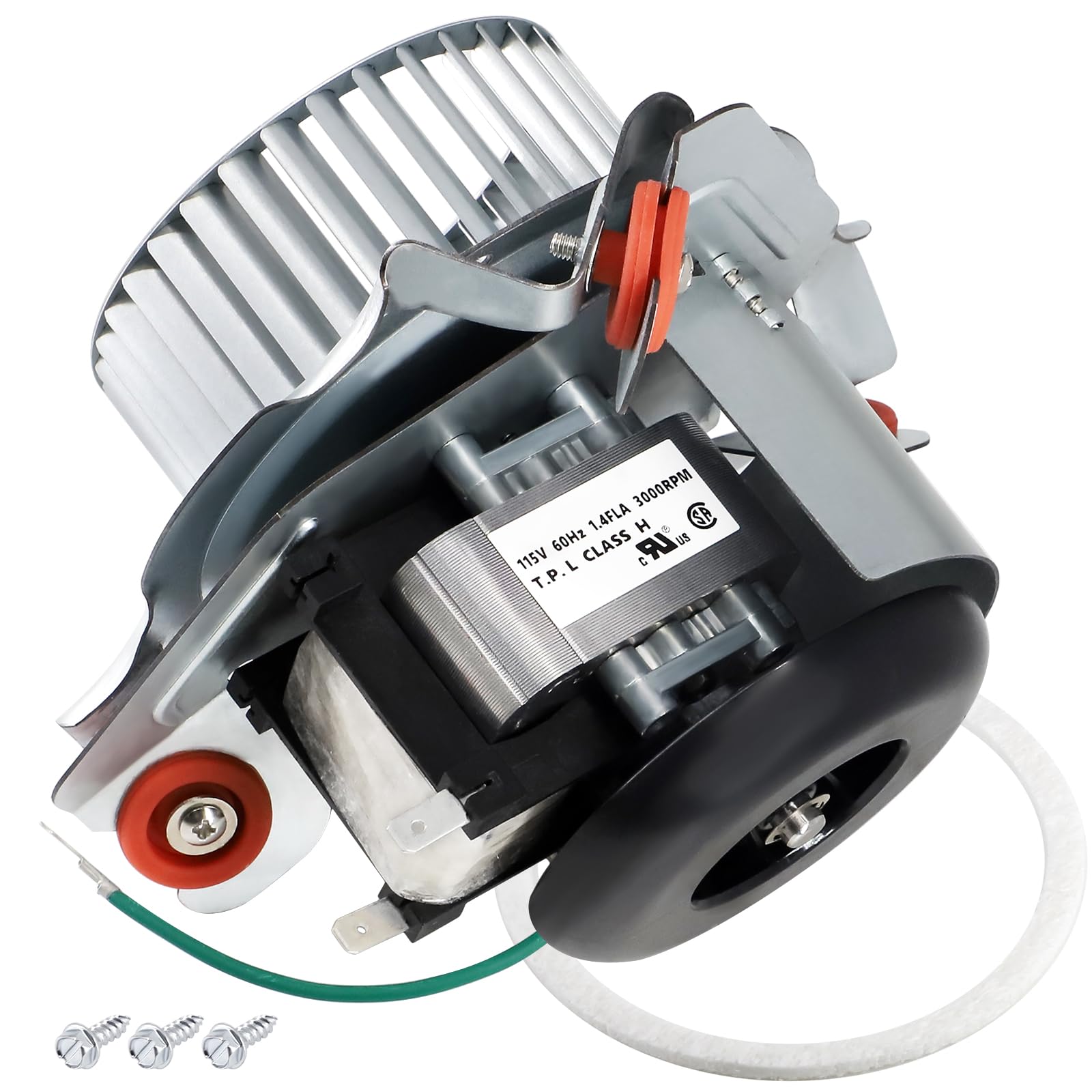 Hiorucet J238-112-11202 HC21ZE122A Inducer Motor Assembly for Jakel, Carrier, Payne, Bryant Furnace, HC21ZS122 Draft Inducer Motor and Blower Wheel