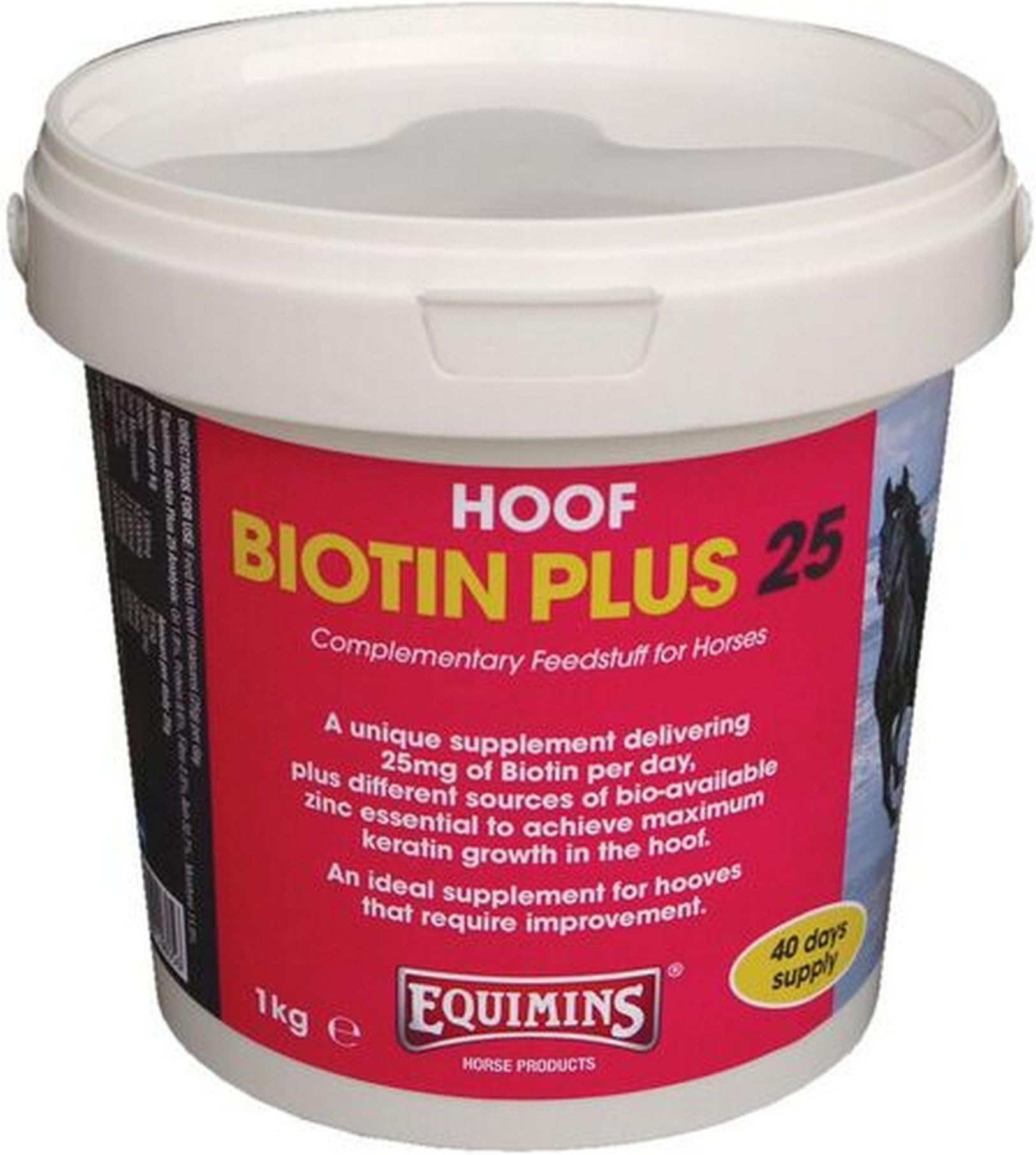Equimins Biotin Plus 25 Supplement 1kg - Clear, 1Kg