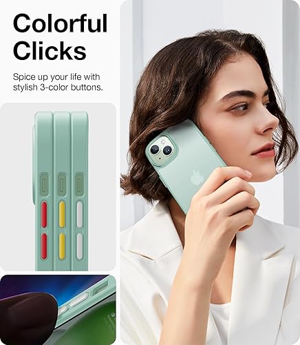 Miniatura 6 de TORRAS Funda diseñada a prueba de golpes para iPhone 15 protección contra caídas de grado militar de 12 pies Funda protectora dura mate delgada para