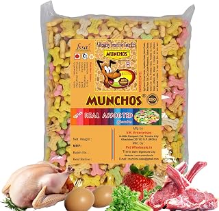MUNCHOS Assorted Flavor Freshly Baked Cookies for Puppies, 1 kg Price In India