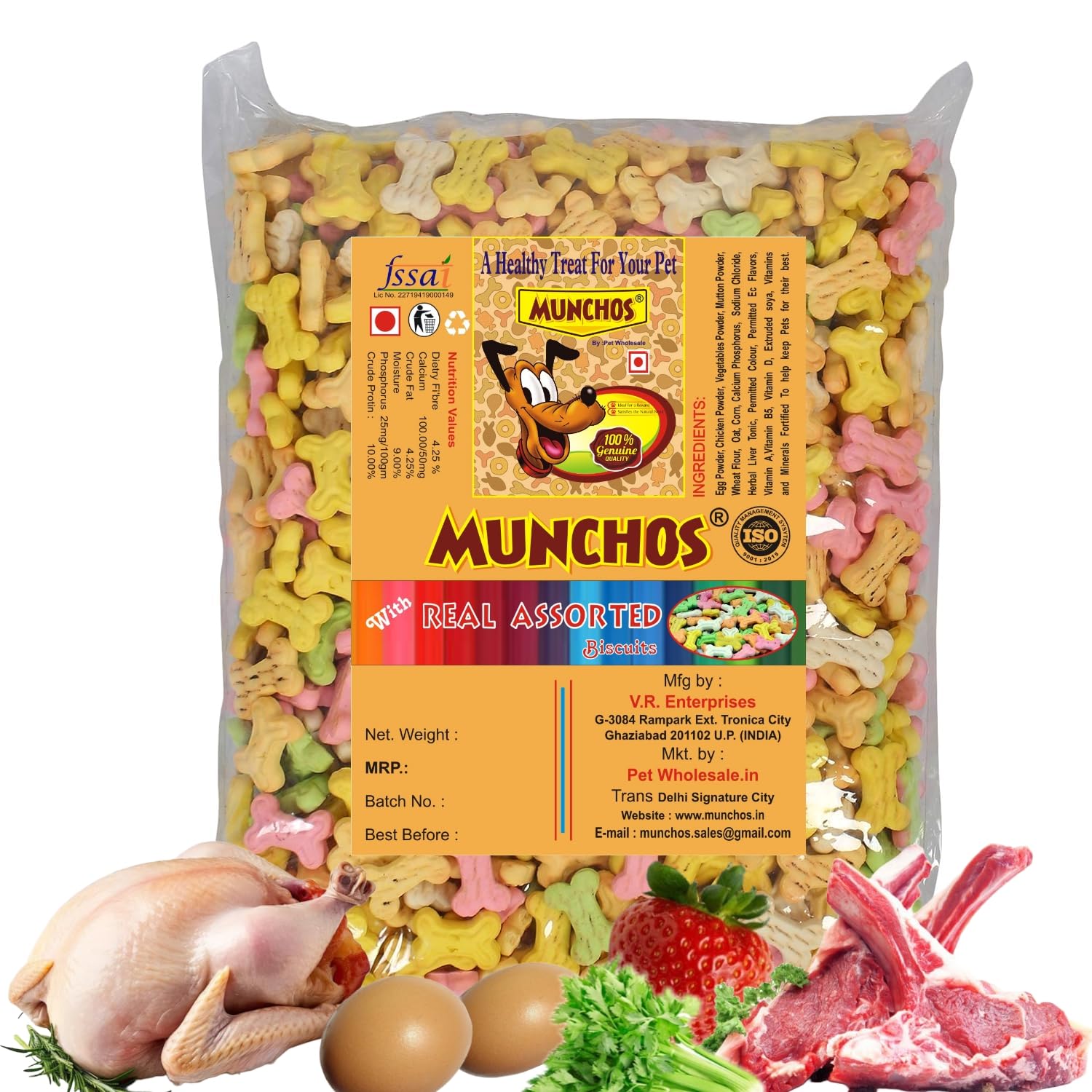 MUNCHOS Assorted Flavor Freshly Baked Cookies for Puppies, 1 kg (B075BCTP3P) Amazon Price History, Amazon Price Tracker