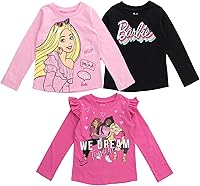 Vista 1 de Barbie Paquete de 3 camisetas para niñas de niños pequeños a grandes